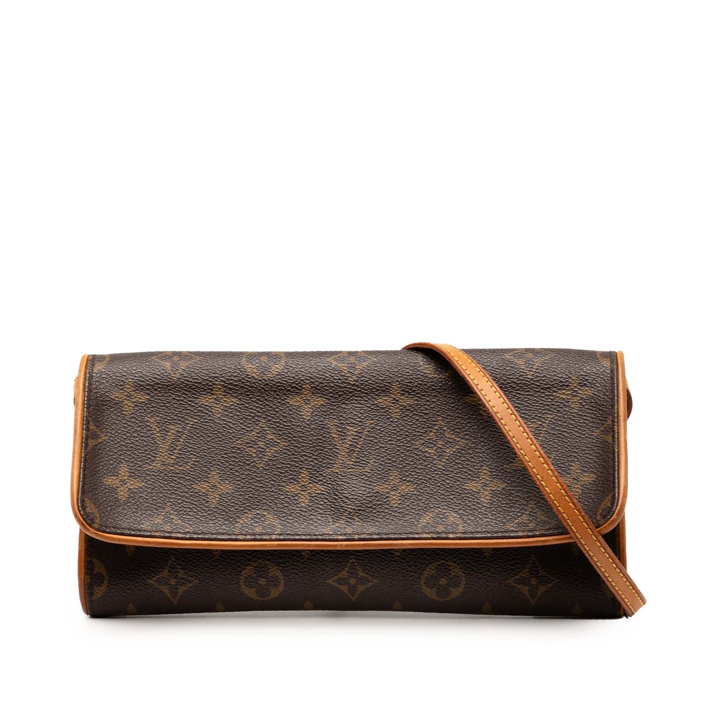 Brown Louis Vuitton Monogram Pochette Twin GM Crossbody Bag