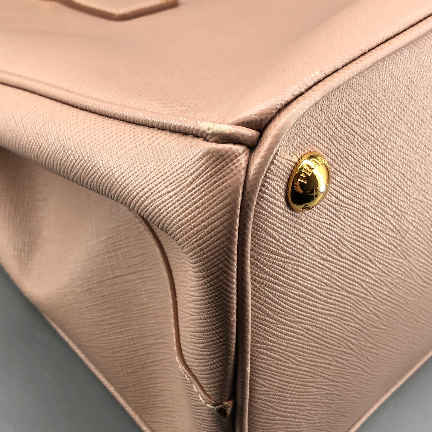 Prada Nude Saffiano Leather Galleria Large Tote Bag