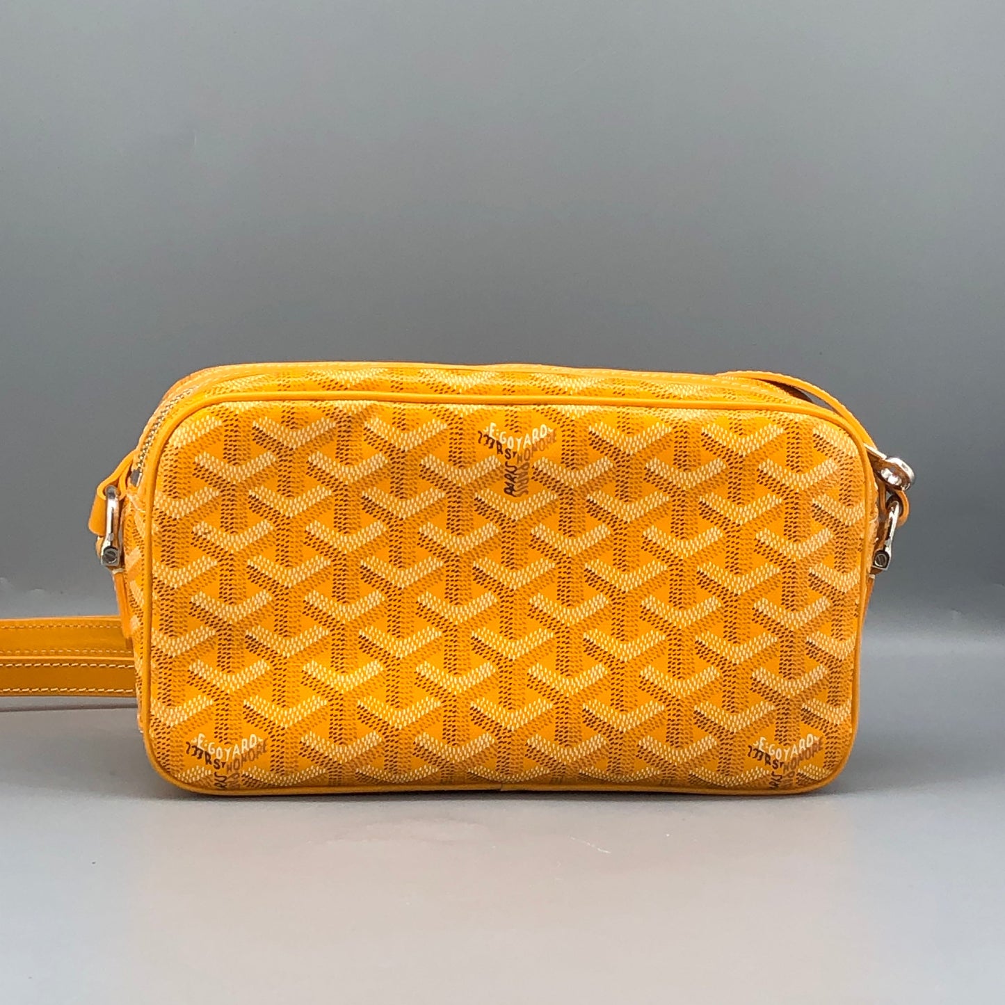 Goyard Cap-Vert Yellow Goyardine Canvas Crossbody Camera Bag