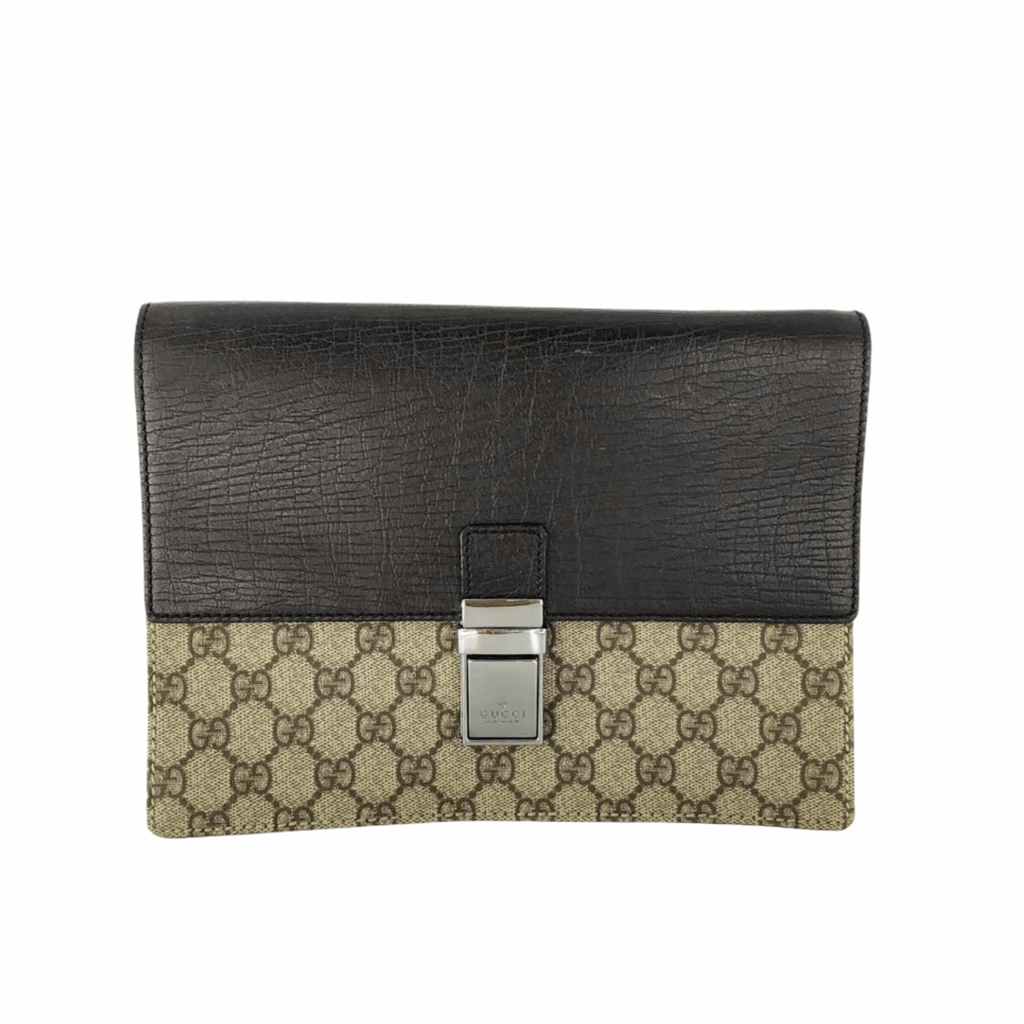 Gucci Monogram Leather Canvas Shoulder Bag