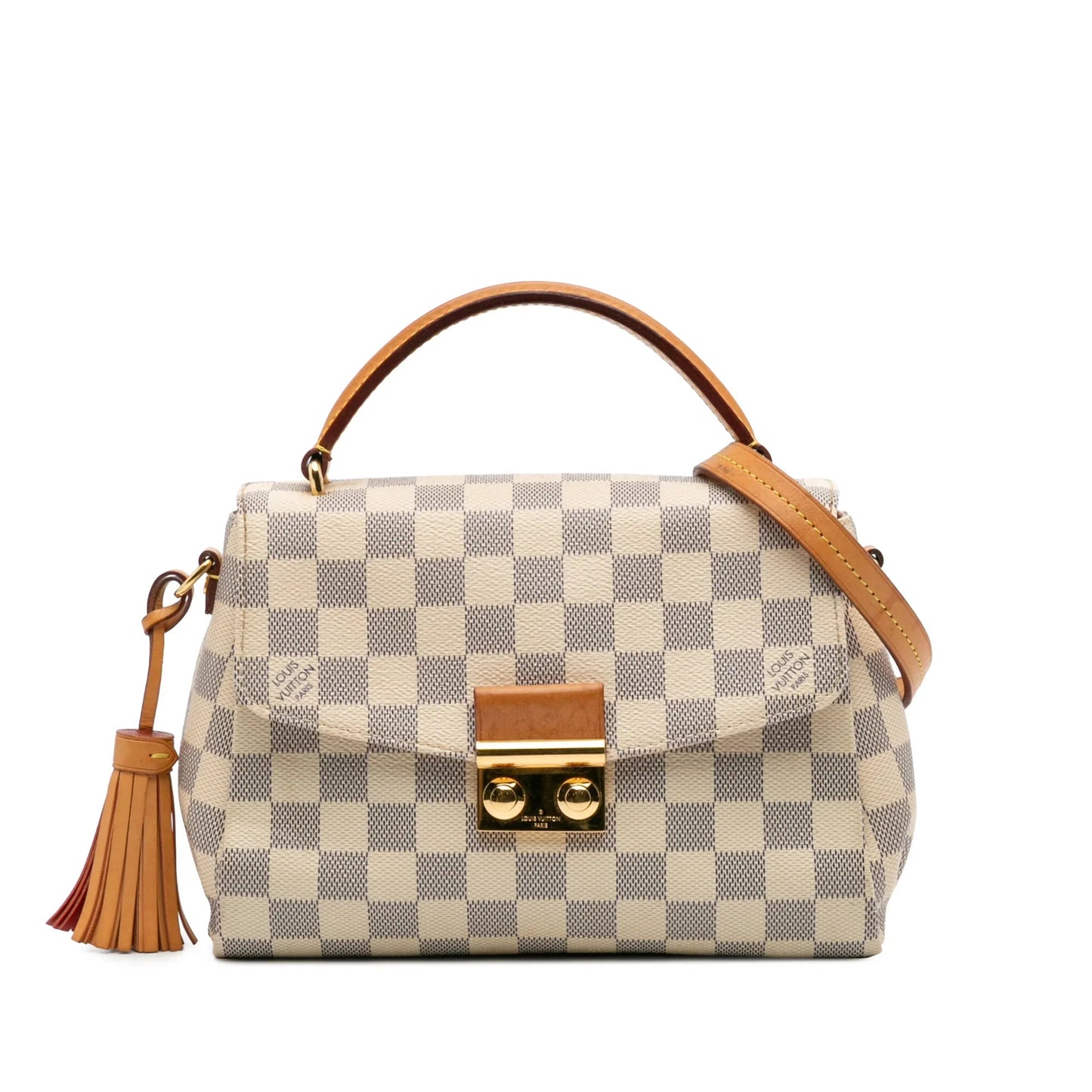 White Louis Vuitton Damier Azur Croisette Satchel