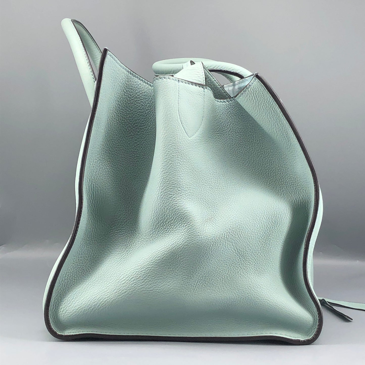 Celine Tiffany Blue Smooth Leather Luggage Handbag