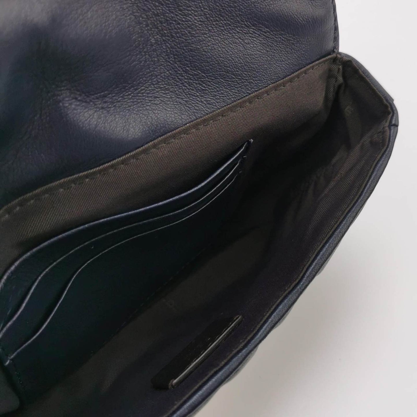Fendi Baguette Mini Navy Nappa Leather Crossbody Bag