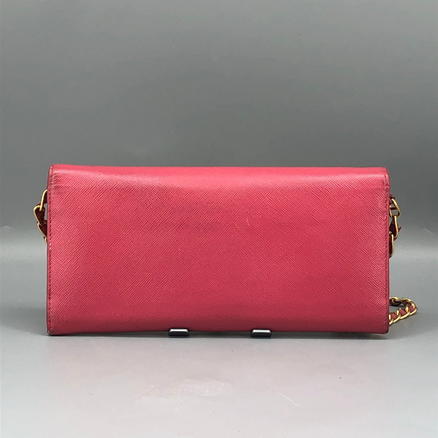 Prada Saffiano Leather WOC Wallet On Chain Hot Pink