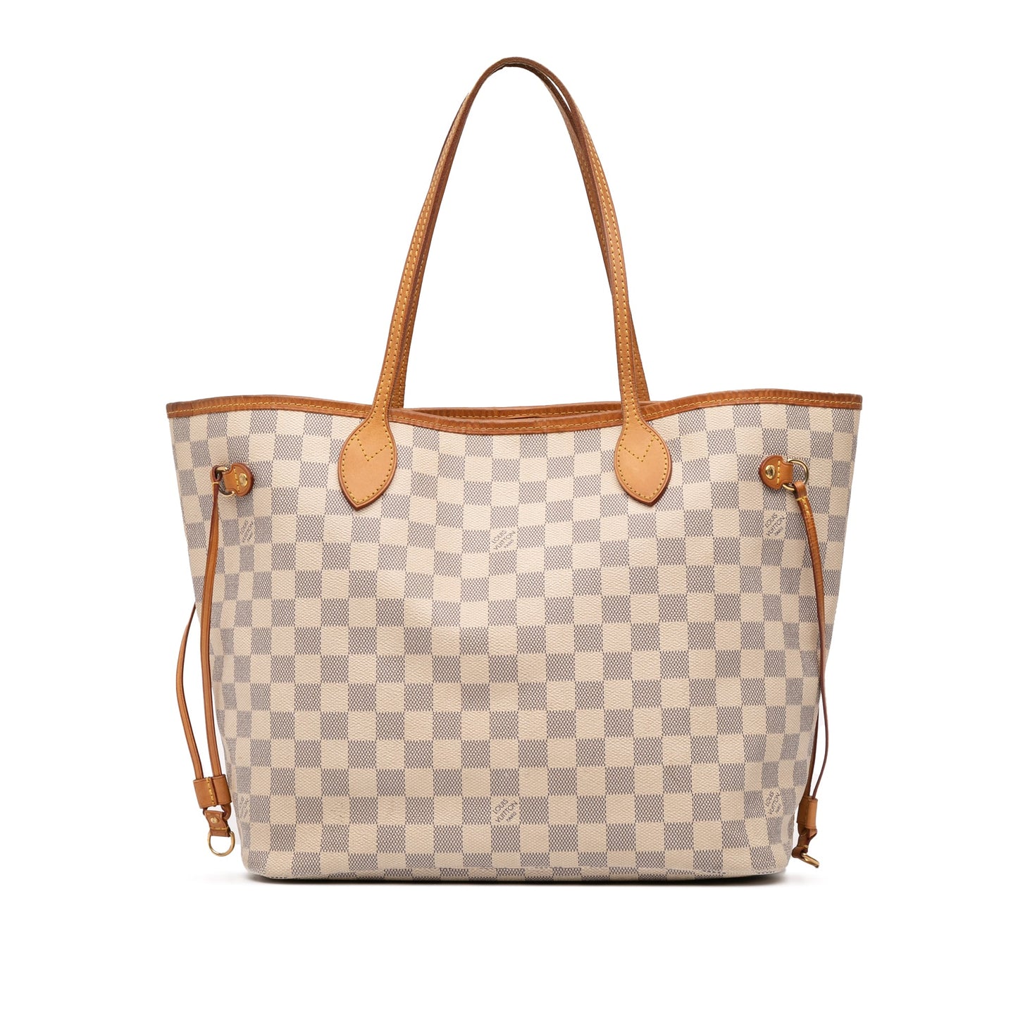 White Louis Vuitton Damier Azur Neverfull MM Tote Bag