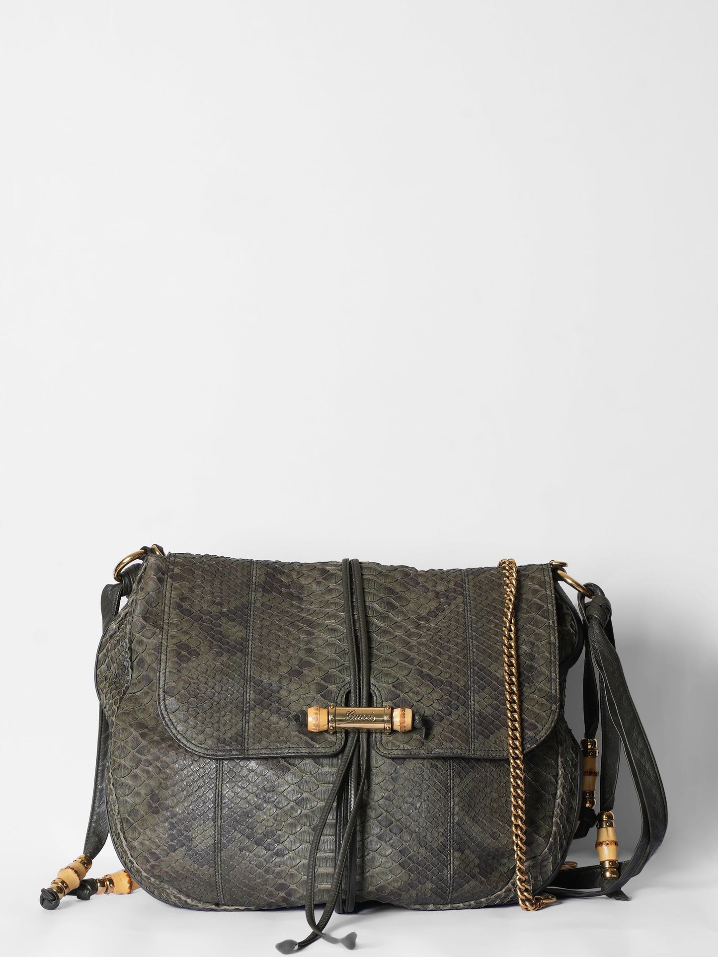 Gucci Lou Chain Leather Shoulder Bag