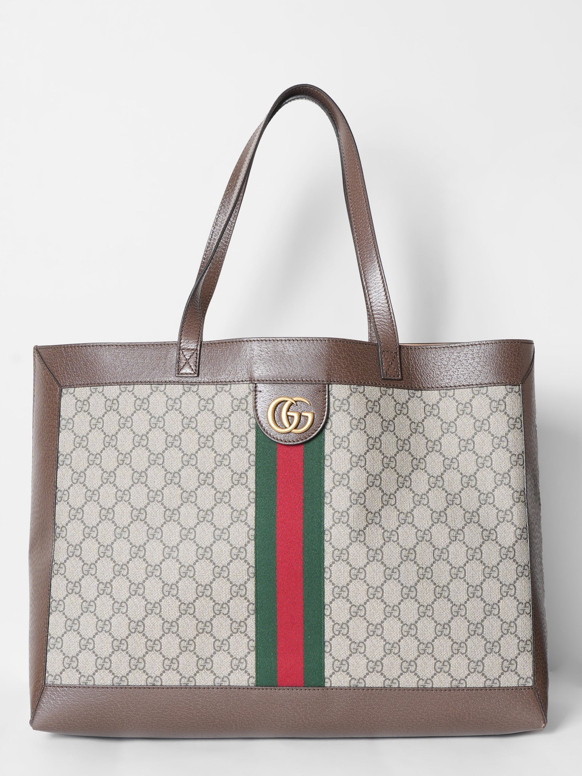 Gucci Lou Leather Canvas Tote