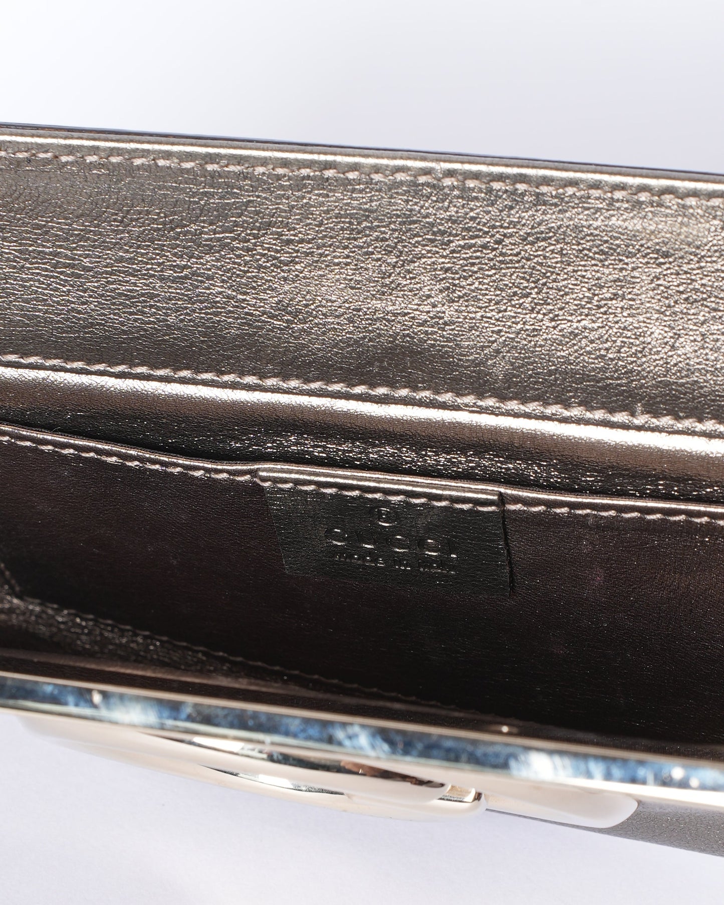 Gucci Lou Twist Leather Clutch
