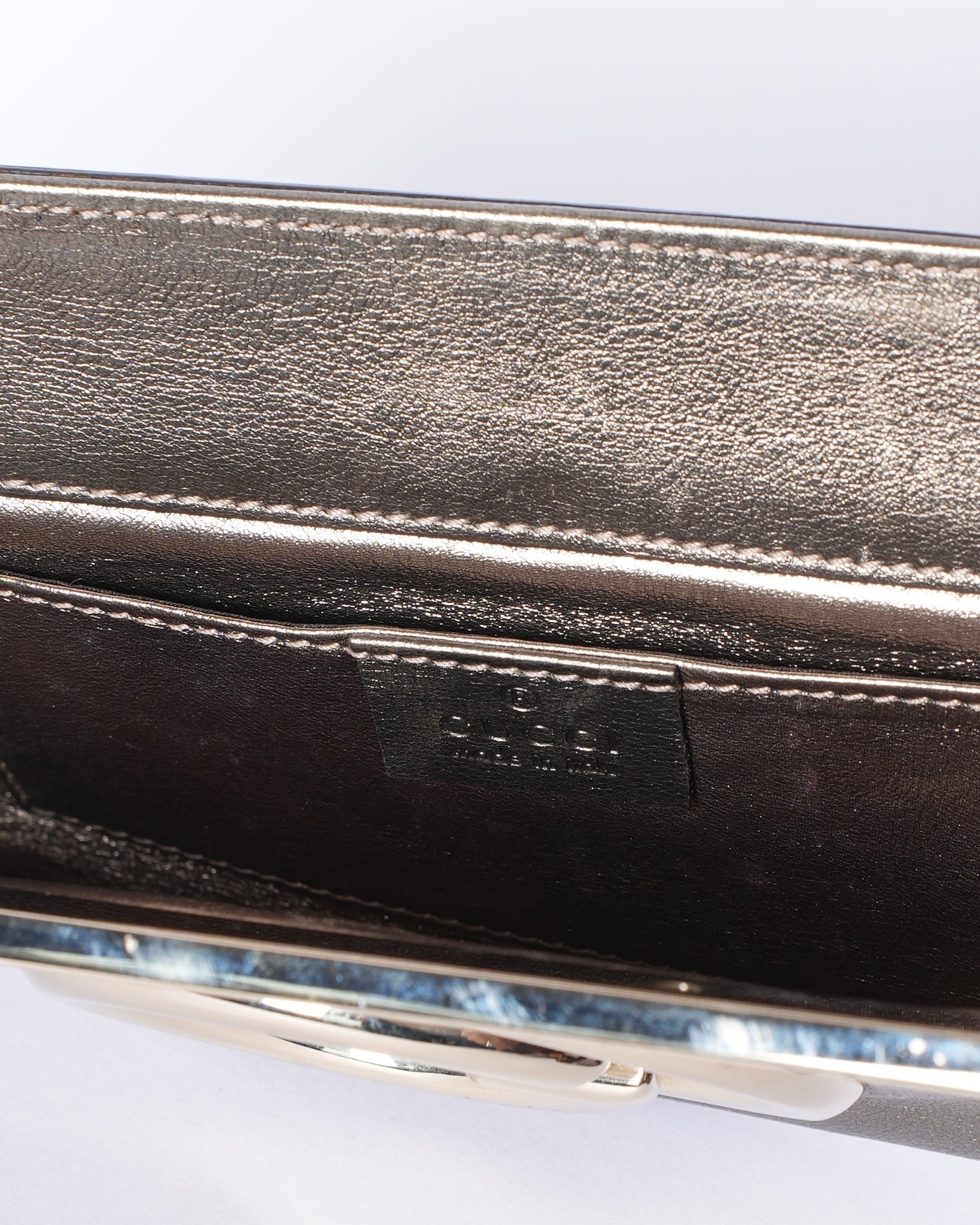 Gucci Lou Twist Leather Clutch