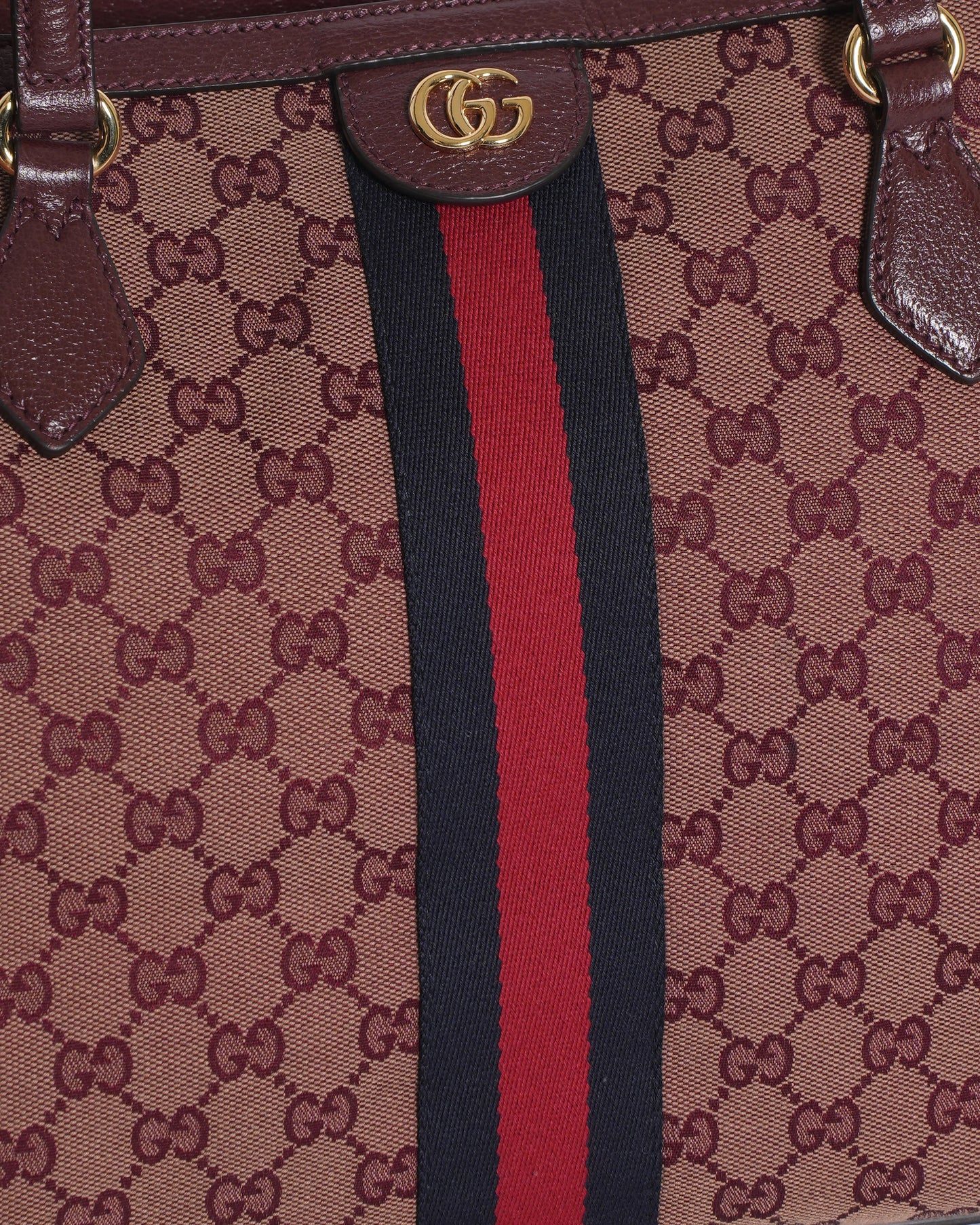 Gucci Lou Leather Canvas Tote