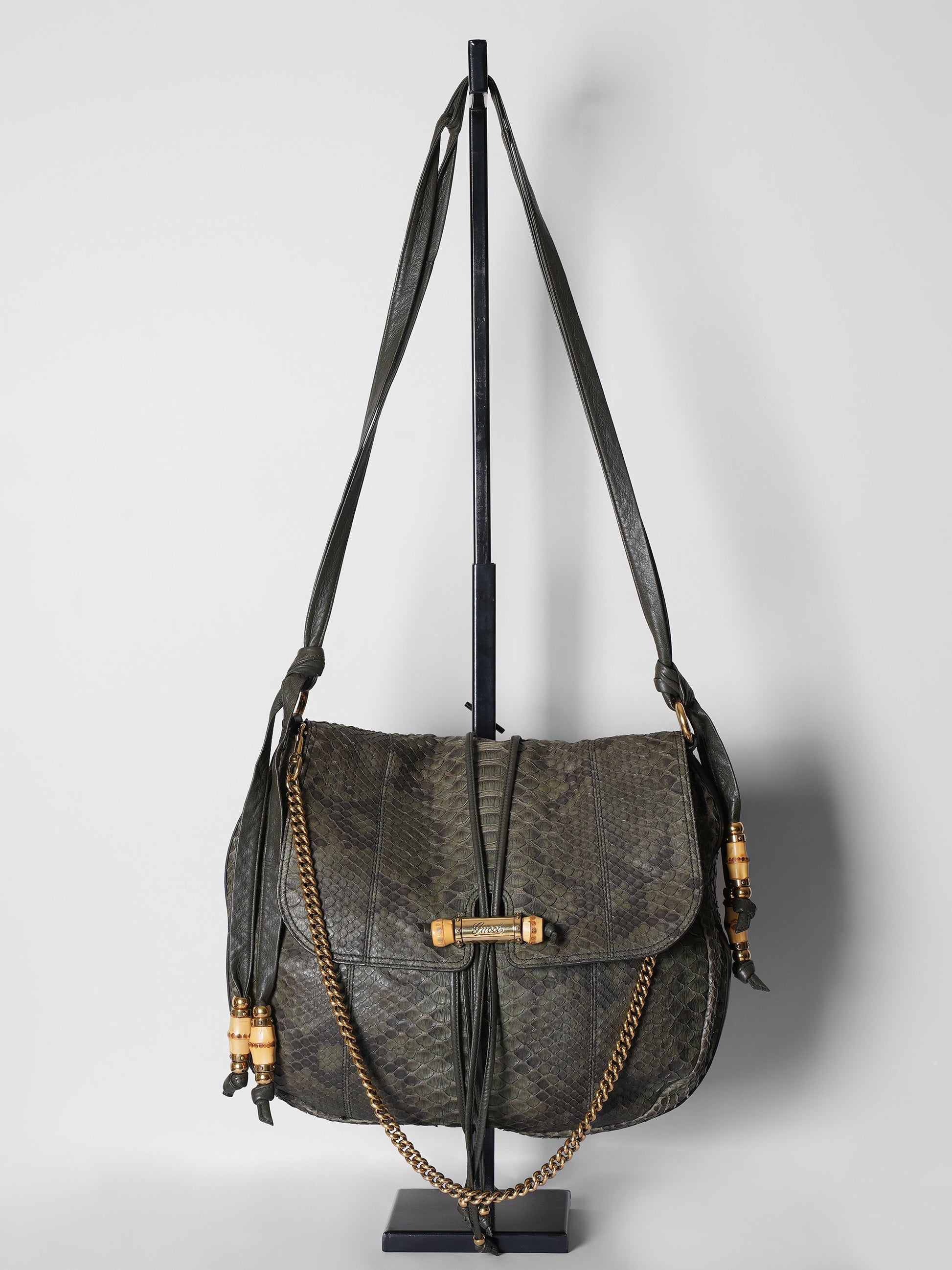 Gucci Lou Chain Leather Shoulder Bag