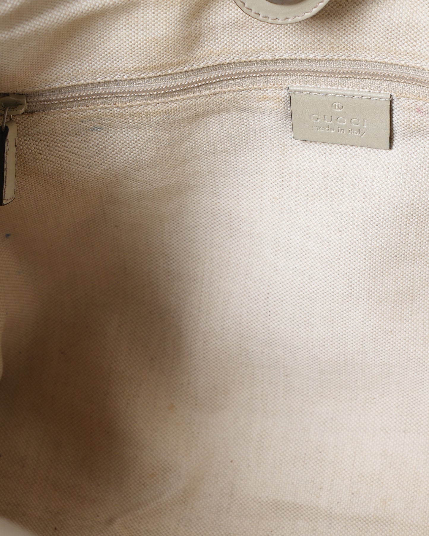 Gucci Lou Leather Canvas Tote