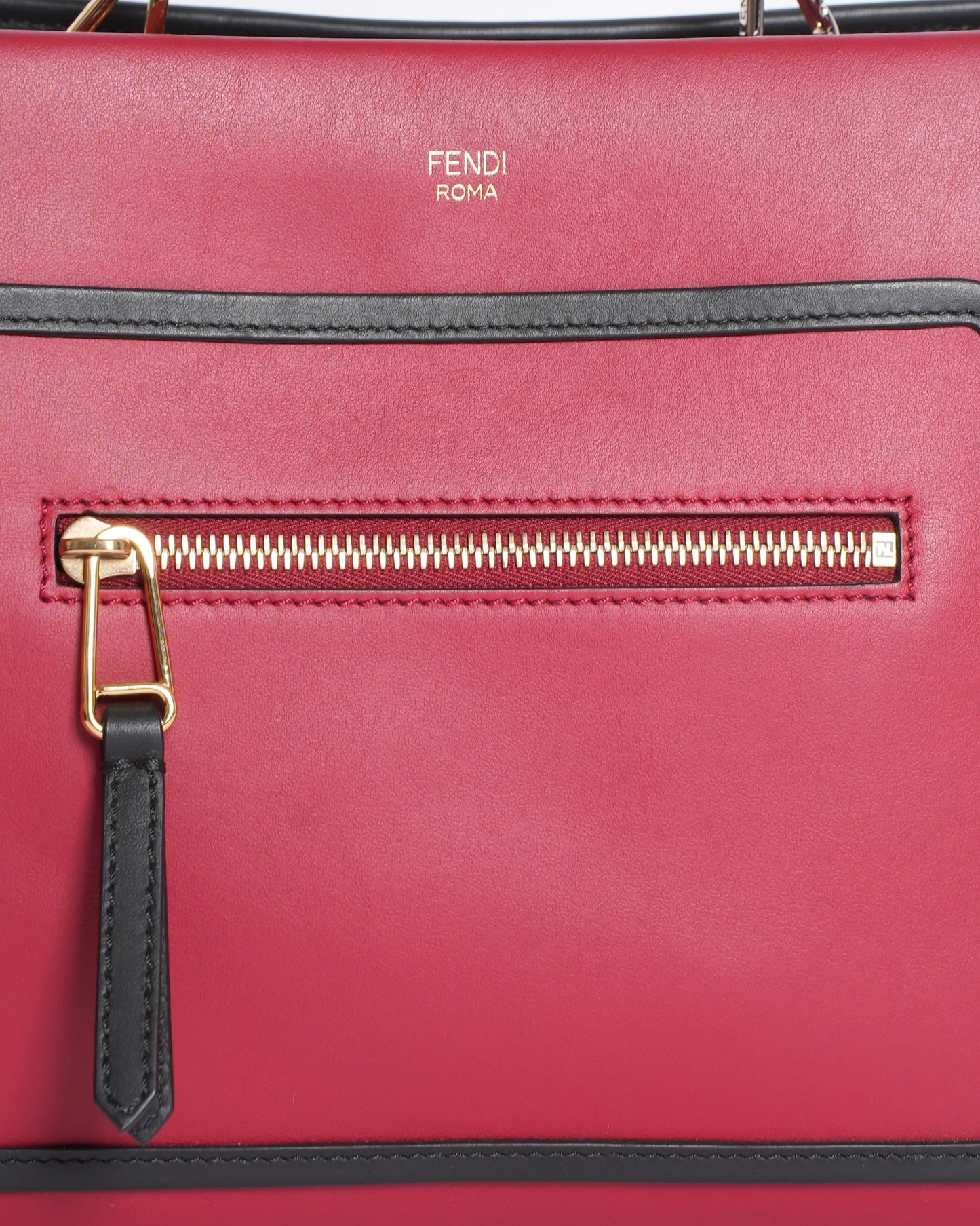 Fendi Red Calfskin Leather Runway Small Bag