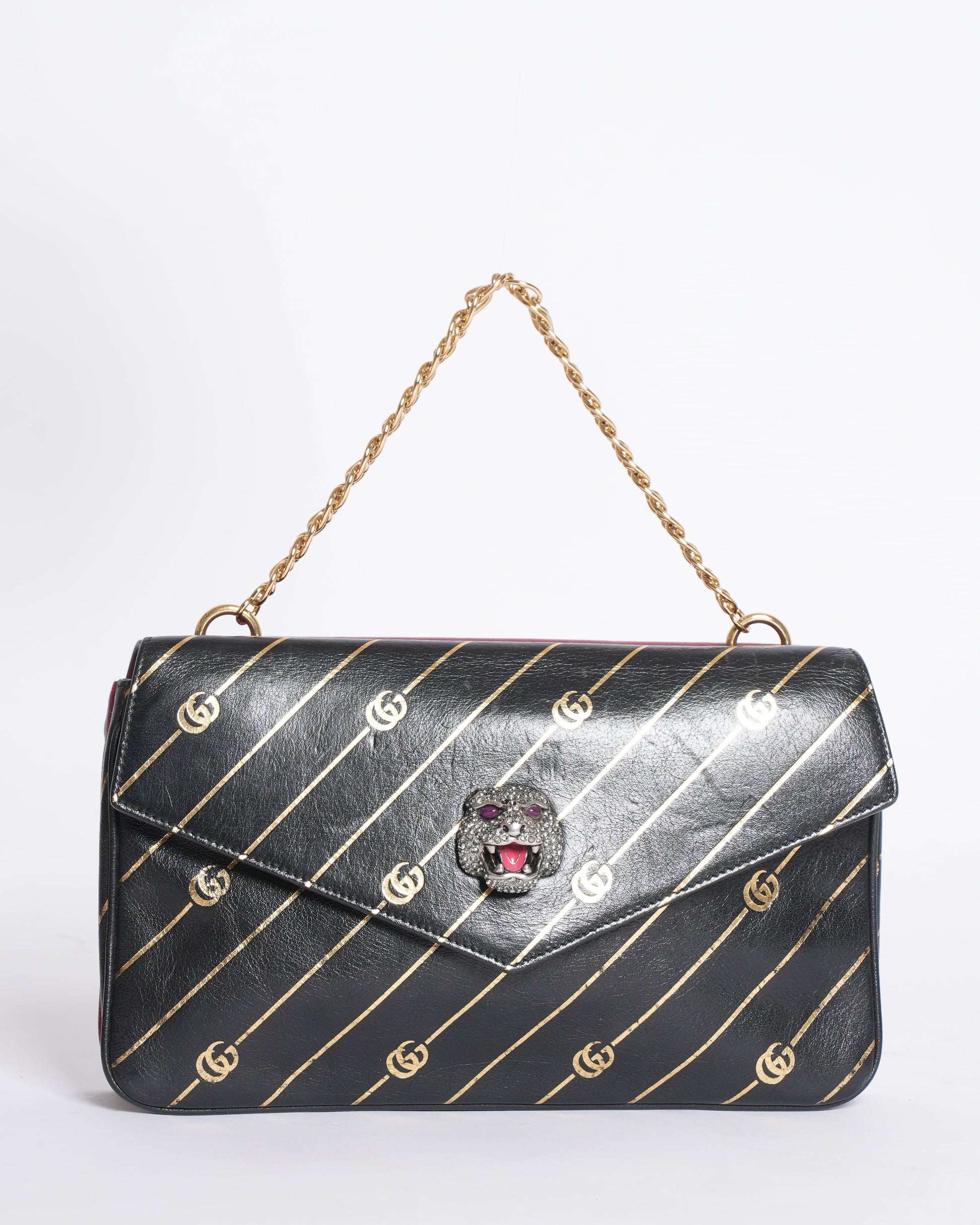 Gucci Lou Chain Leather Crossbody