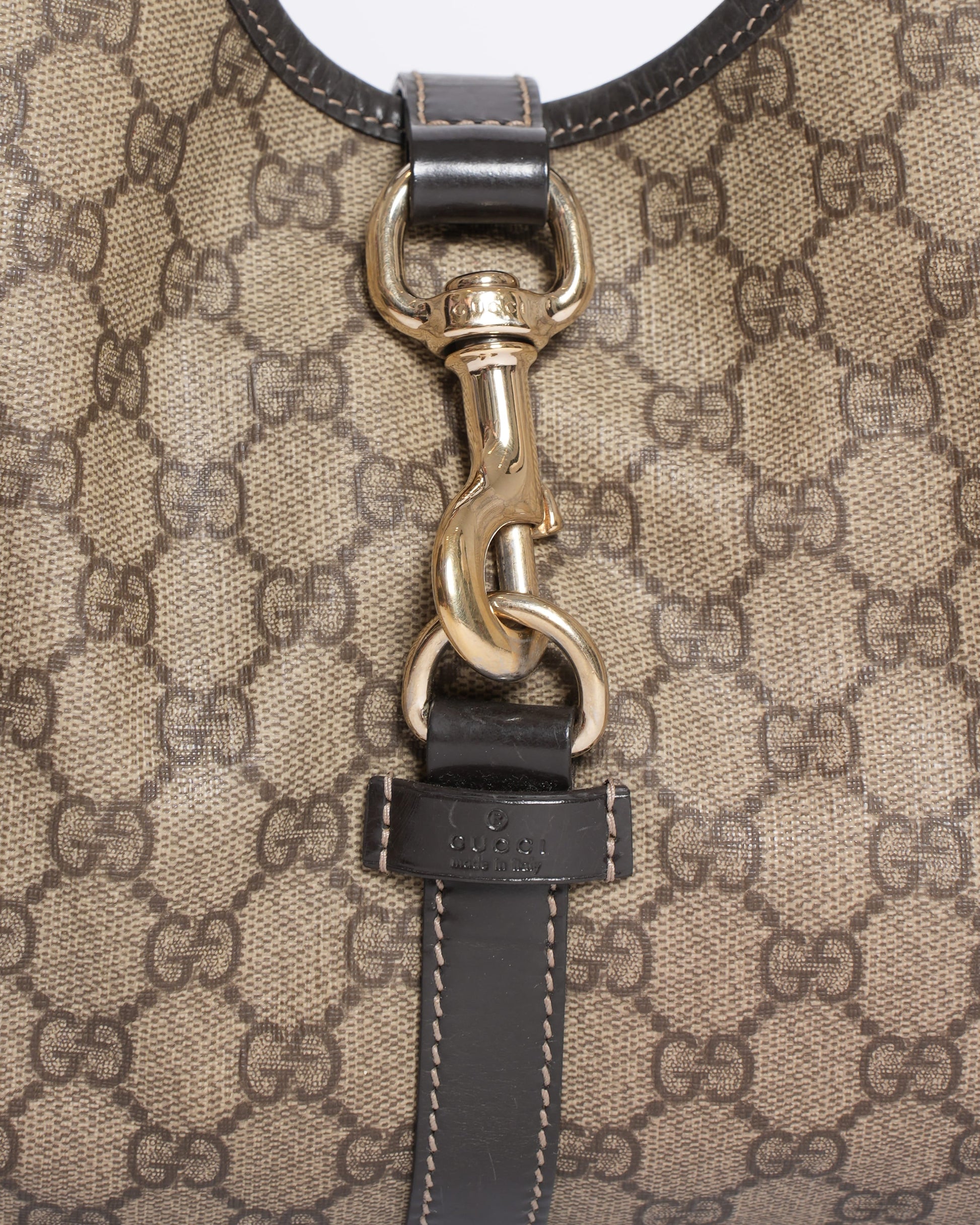 Gucci Leather Canvas Shoulder Bag