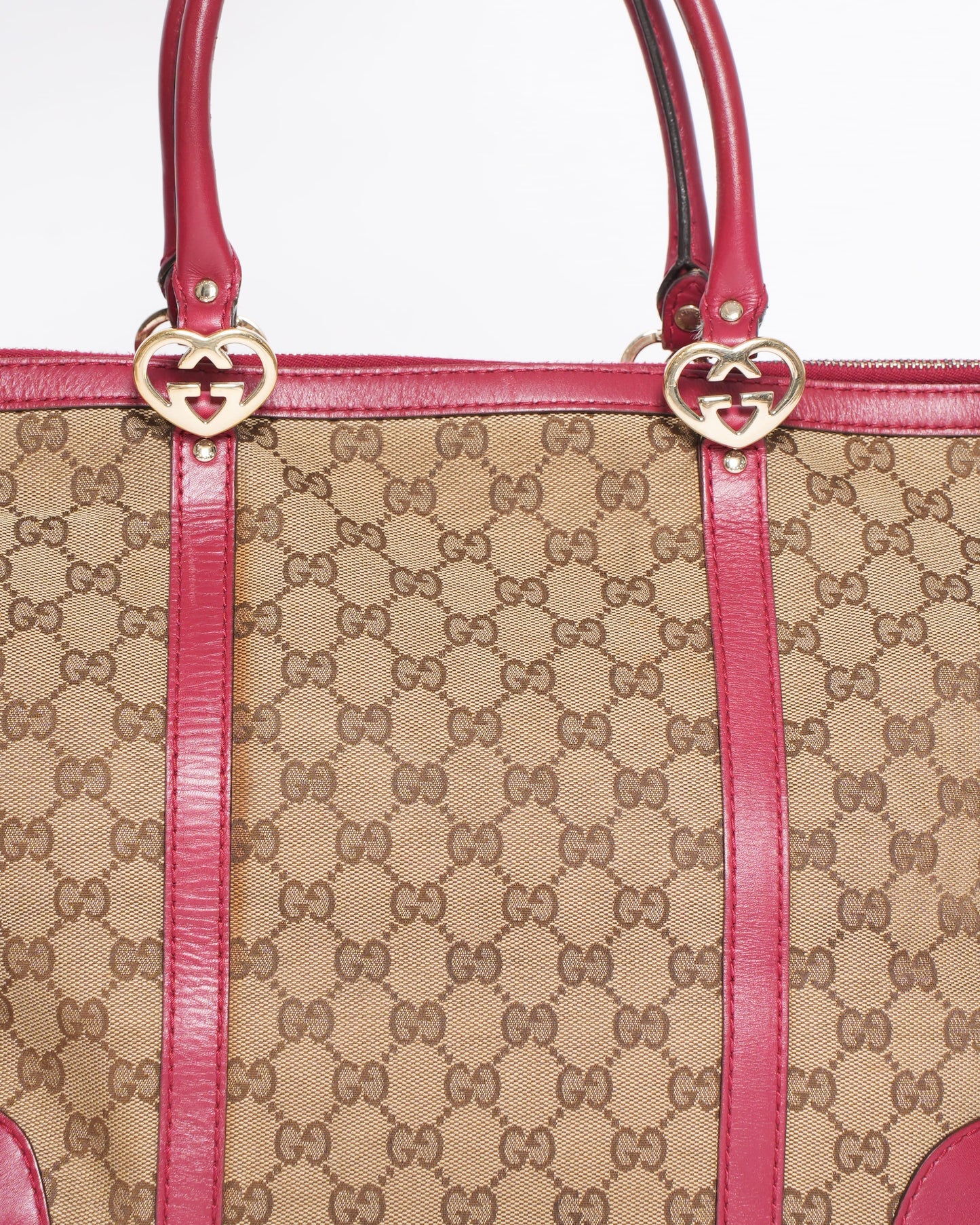 Gucci Leather Canvas Tote