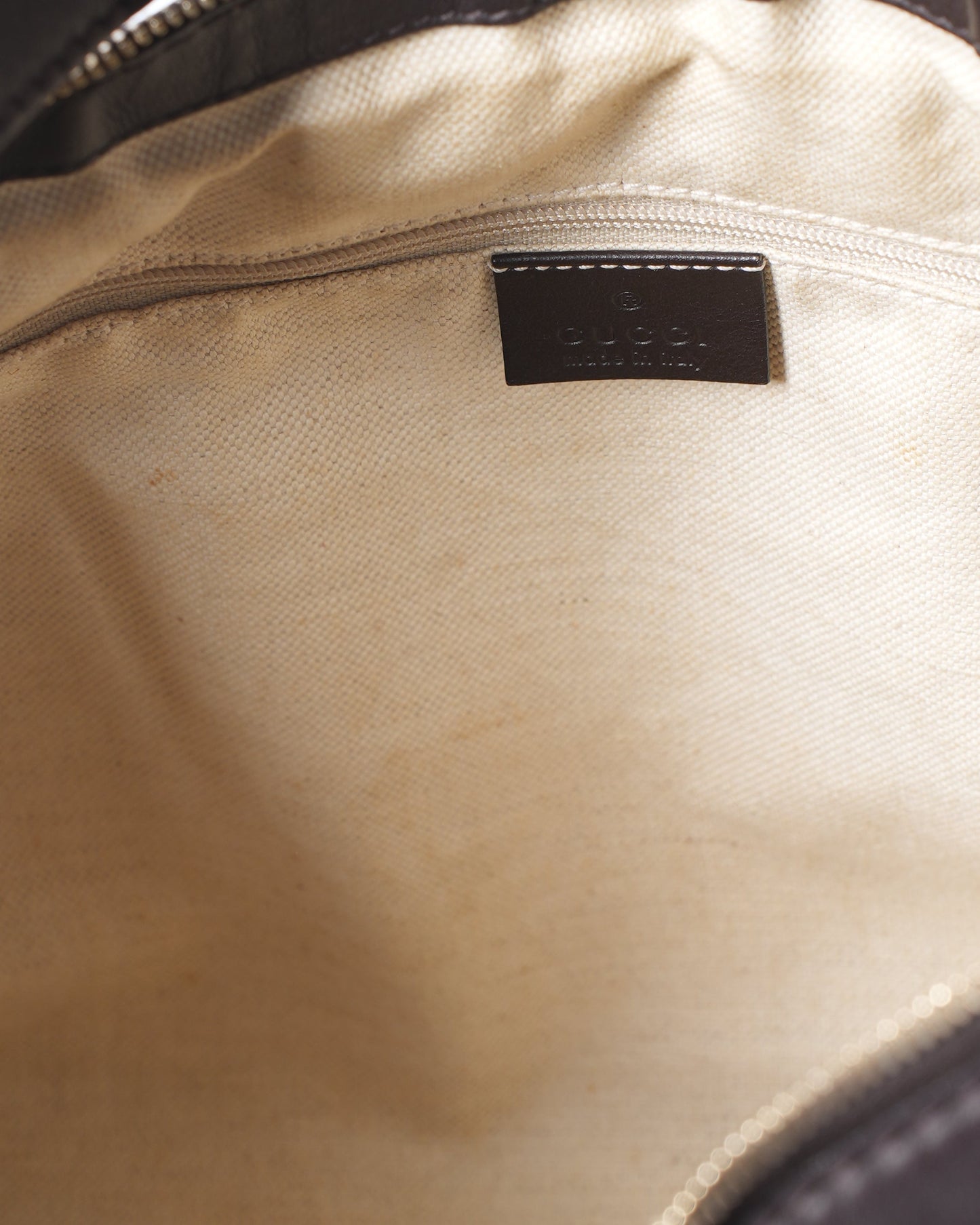 Gucci Lou Leather Canvas Shoulder Bag