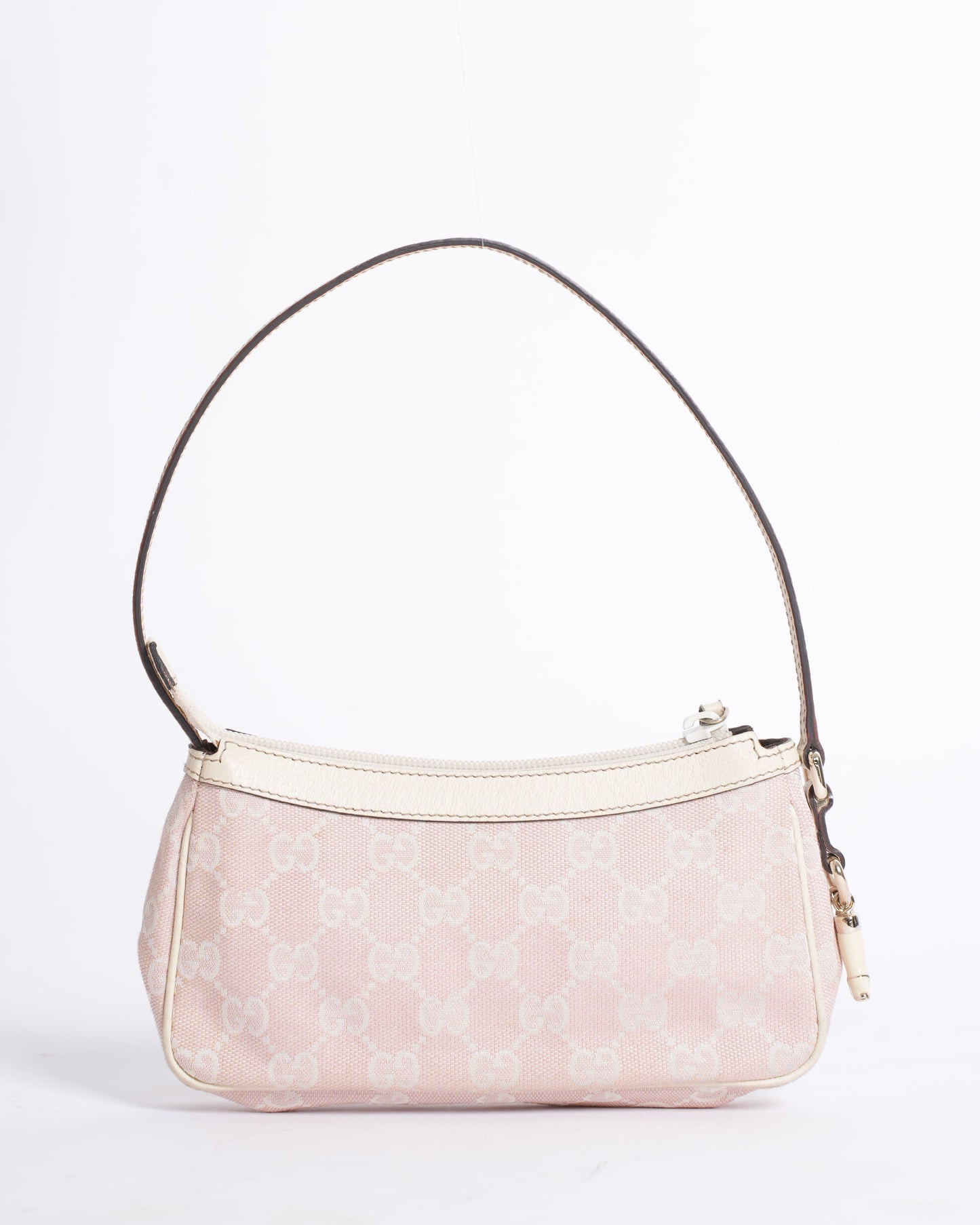 Gucci Monogram Twist Leather Canvas Shoulder Bag