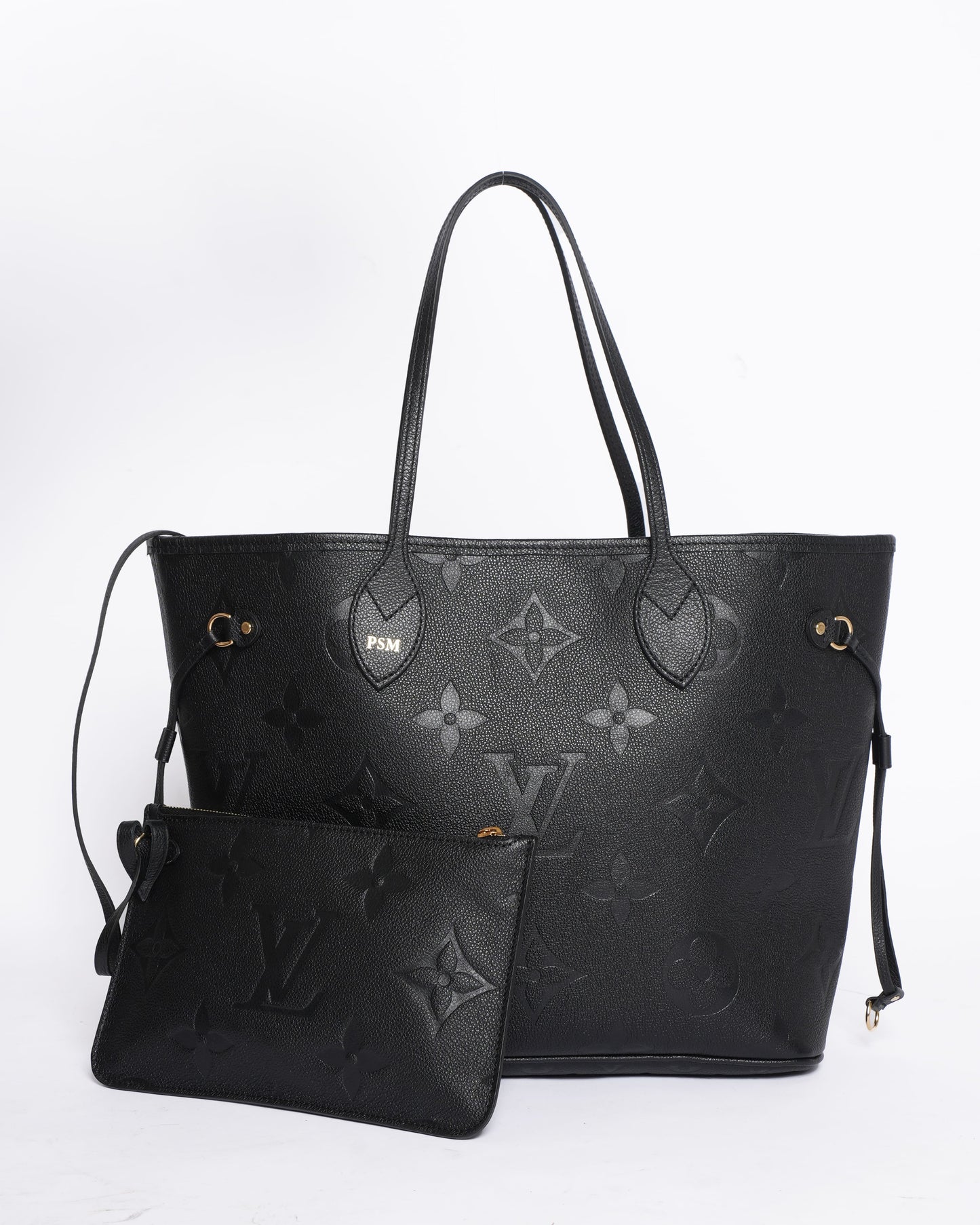 New Louis Vuitton Neverfull MM Monogram Empreinte Leather Bag