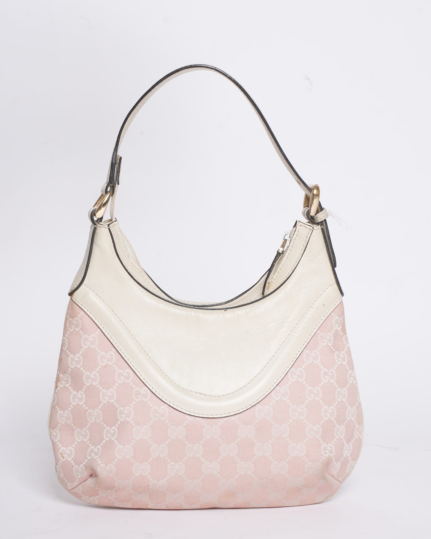 Gucci Leather Canvas Shoulder Bag