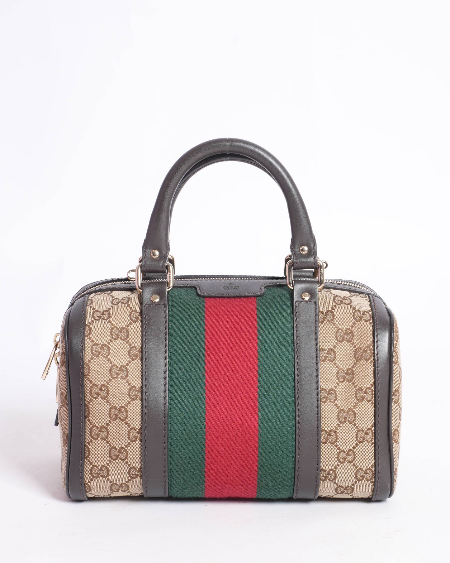 Gucci GG canvas   Web Small Boston bag