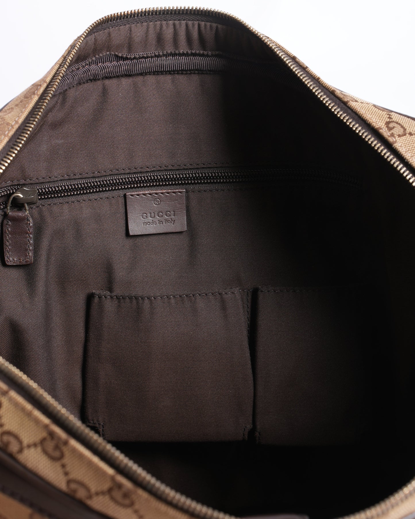 Gucci Leather Canvas Shoulder Bag
