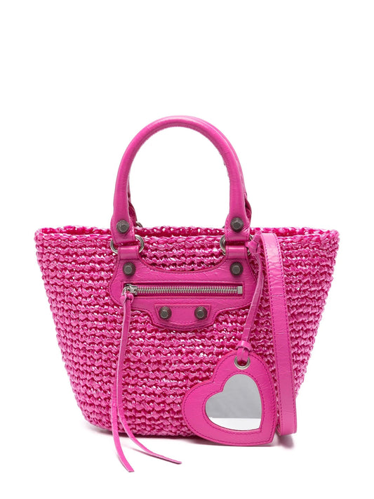 BALENCIAGA LE CAGOLE SMALL PANIER TOTE BAG