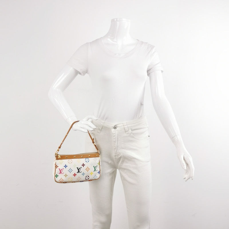 Louis Vuitton x Takashi Murakami Pochette Accessoire White Multicolor