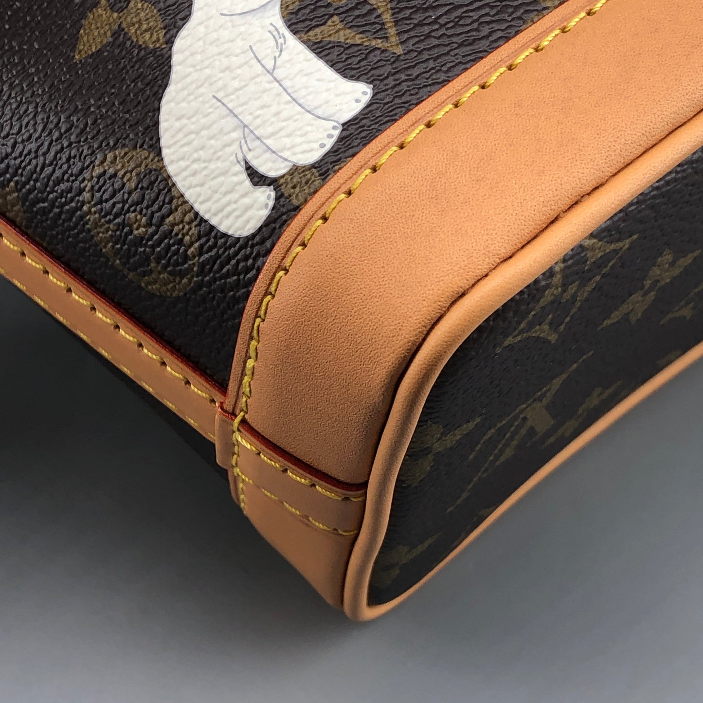 Louis Vuitton Nano Noé Limited Edition Vivienne Xmas Bucket Bag Brown