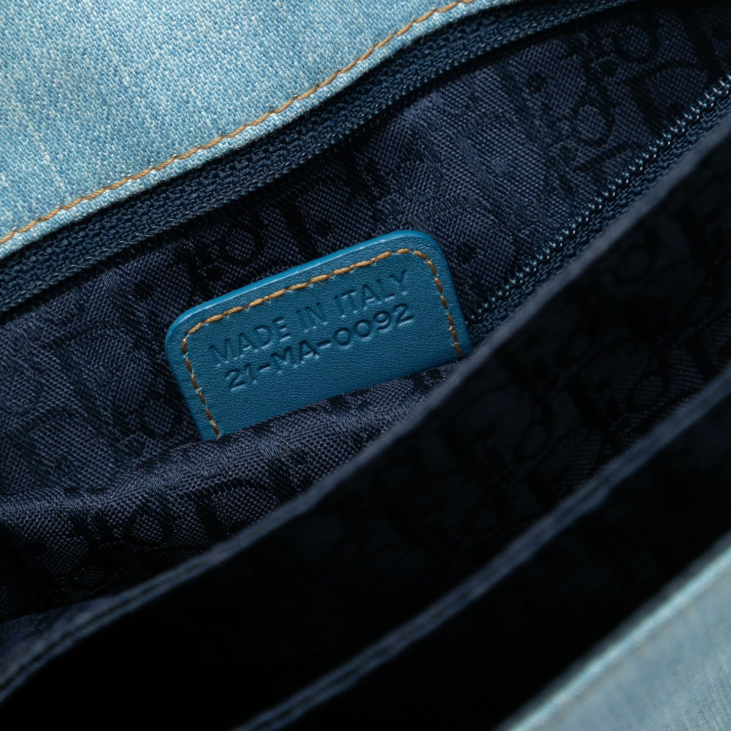 Blue Dior Denim Admit It Flap Hobo Bag