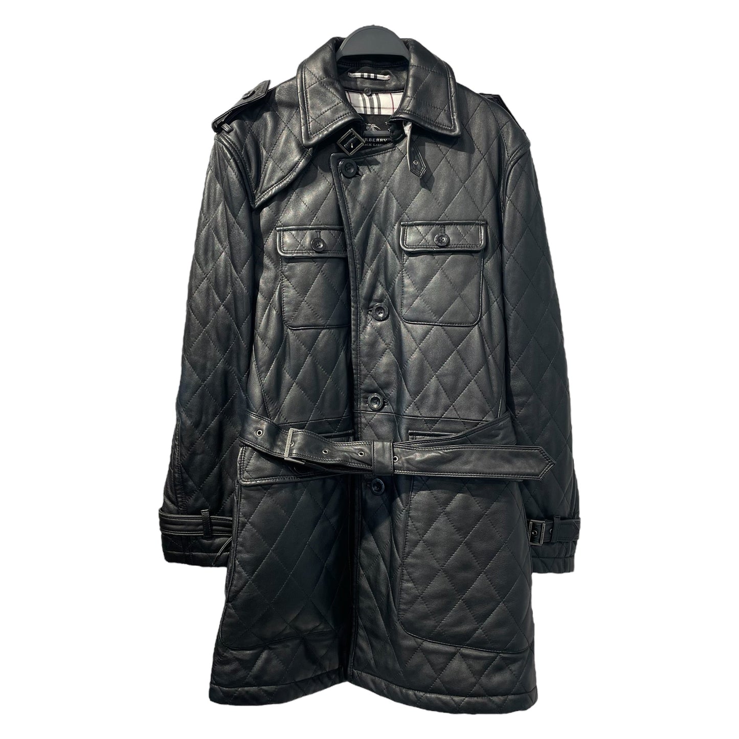 Luxury Burberry BLACK LABEL/Coat/M/BLK/Sheepskin/Plain
