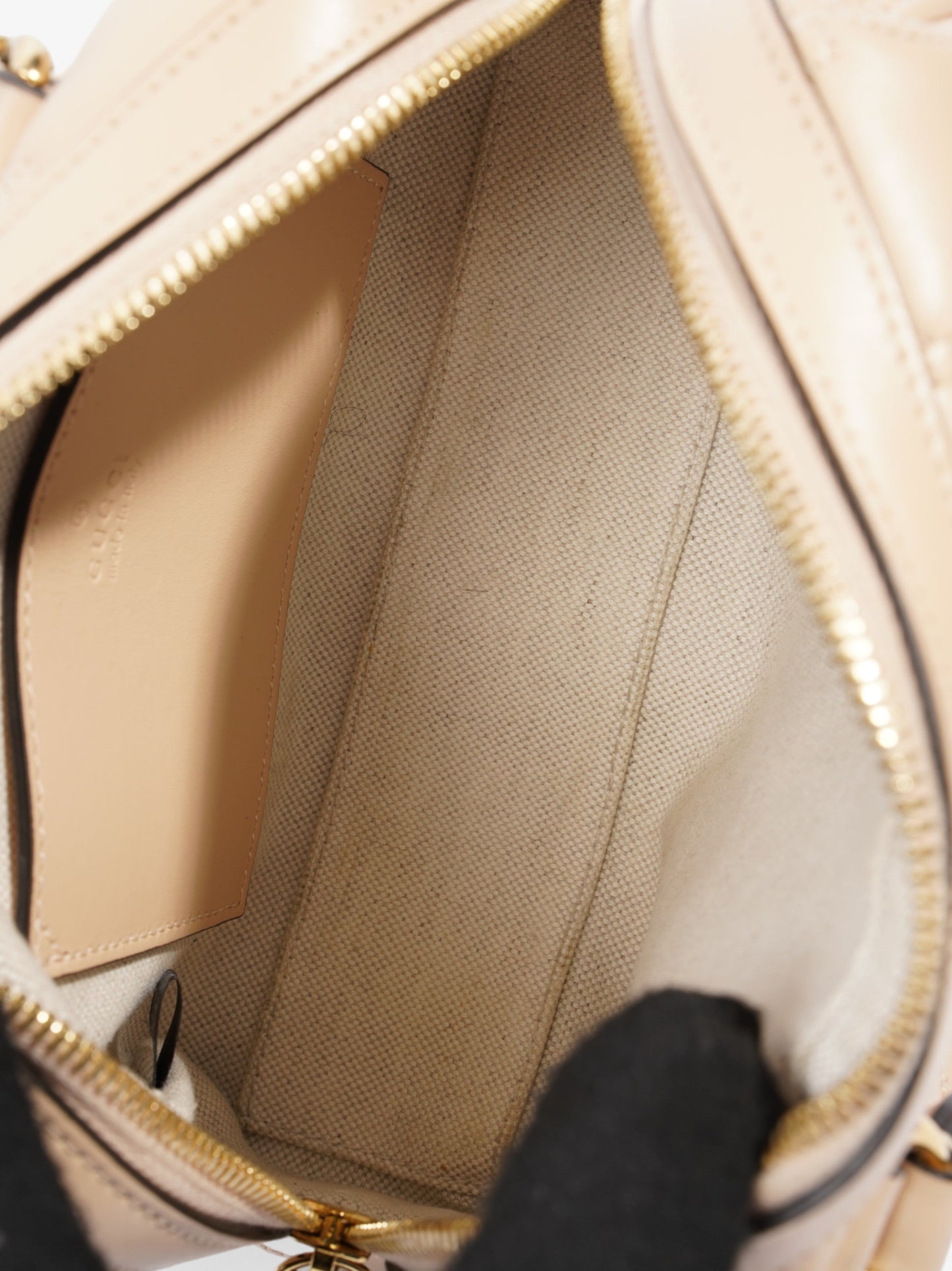 Gucci GG Super Top Handle Bag Light Beige Leather Mini