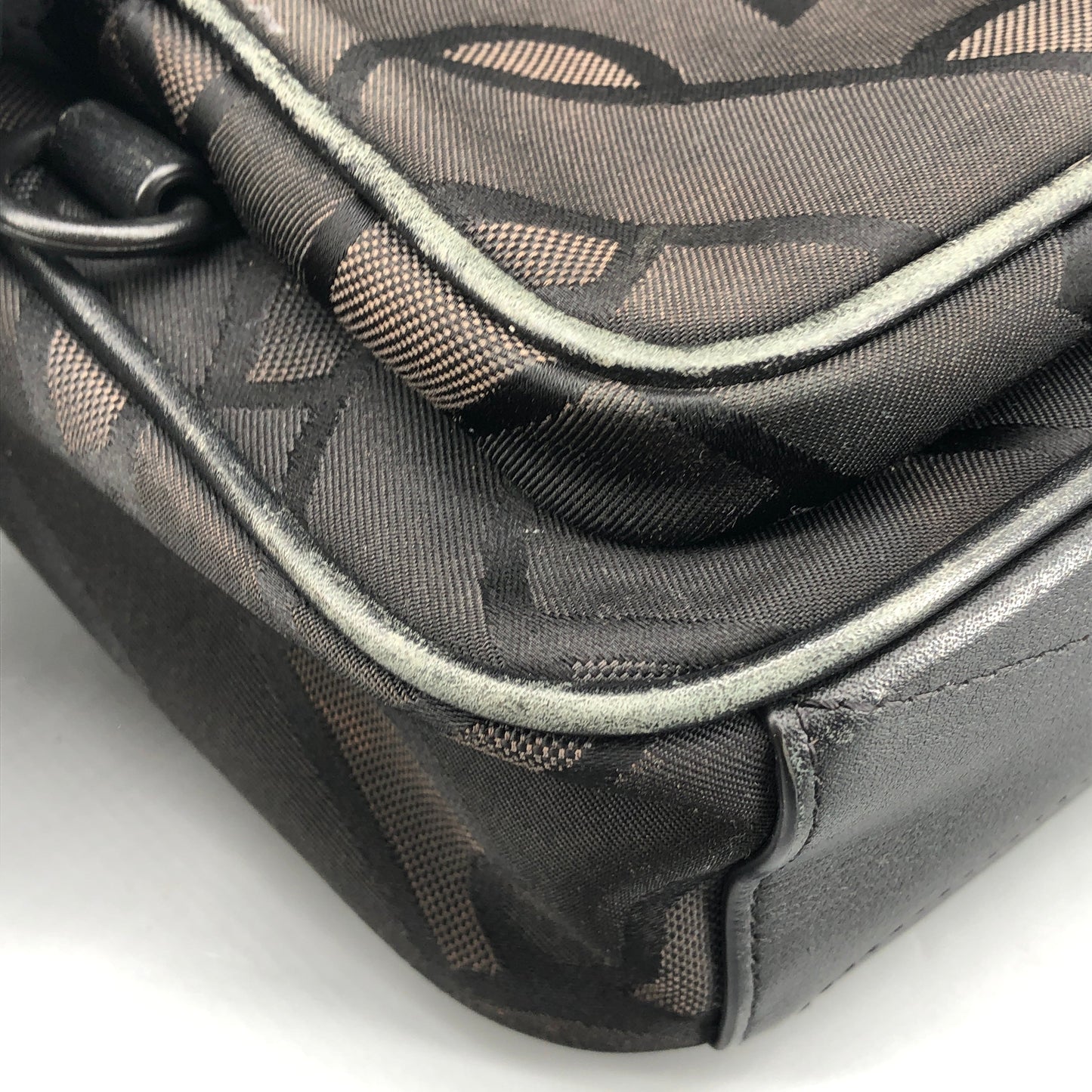 Burberry TB Monogram Canvas Crossbody Camera Bag Black