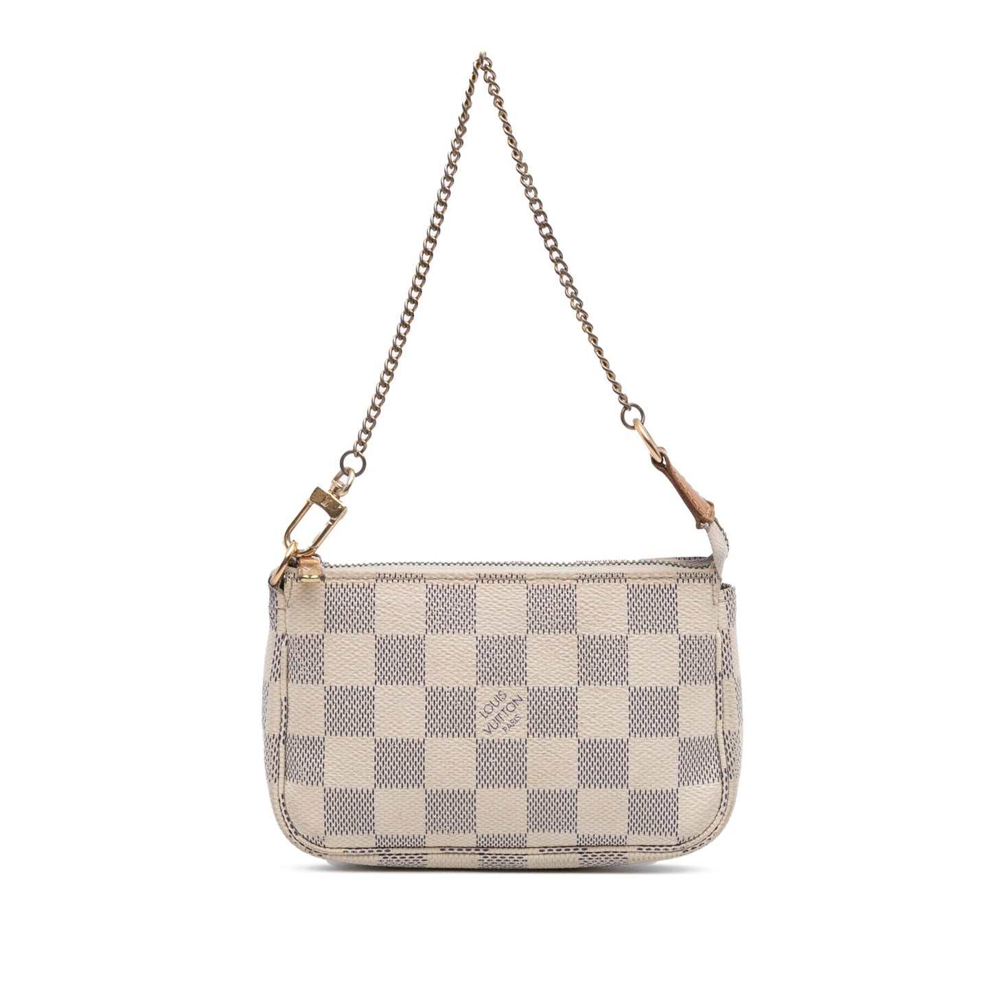 White Louis Vuitton Damier Azur Mini Pochette Accessoires Handbag