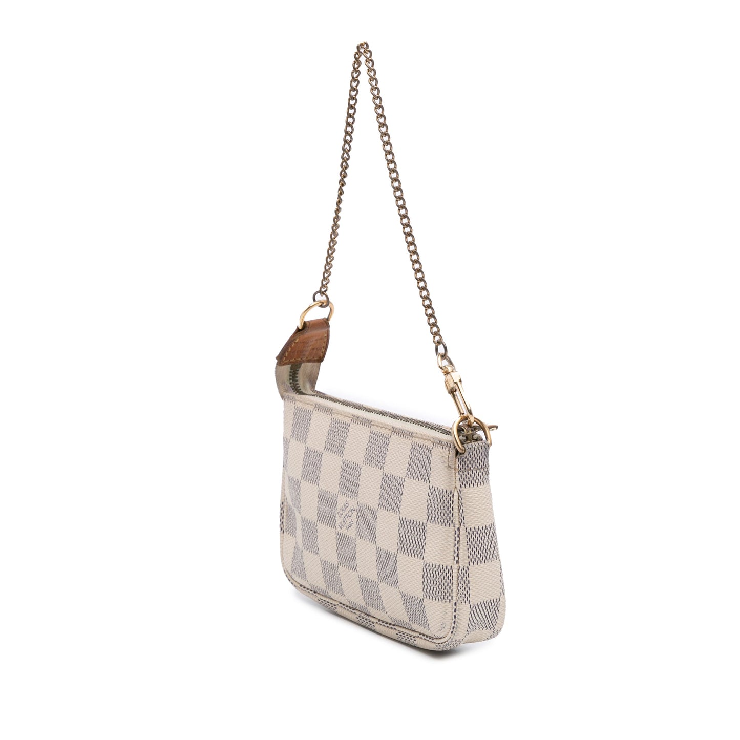 White Louis Vuitton Damier Azur Mini Pochette Accessoires Handbag