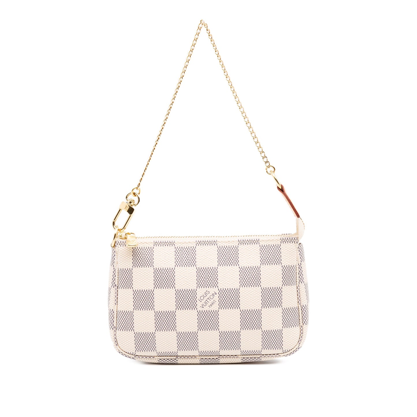 White Louis Vuitton Damier Azur Mini Pochette Accessoires Handbag