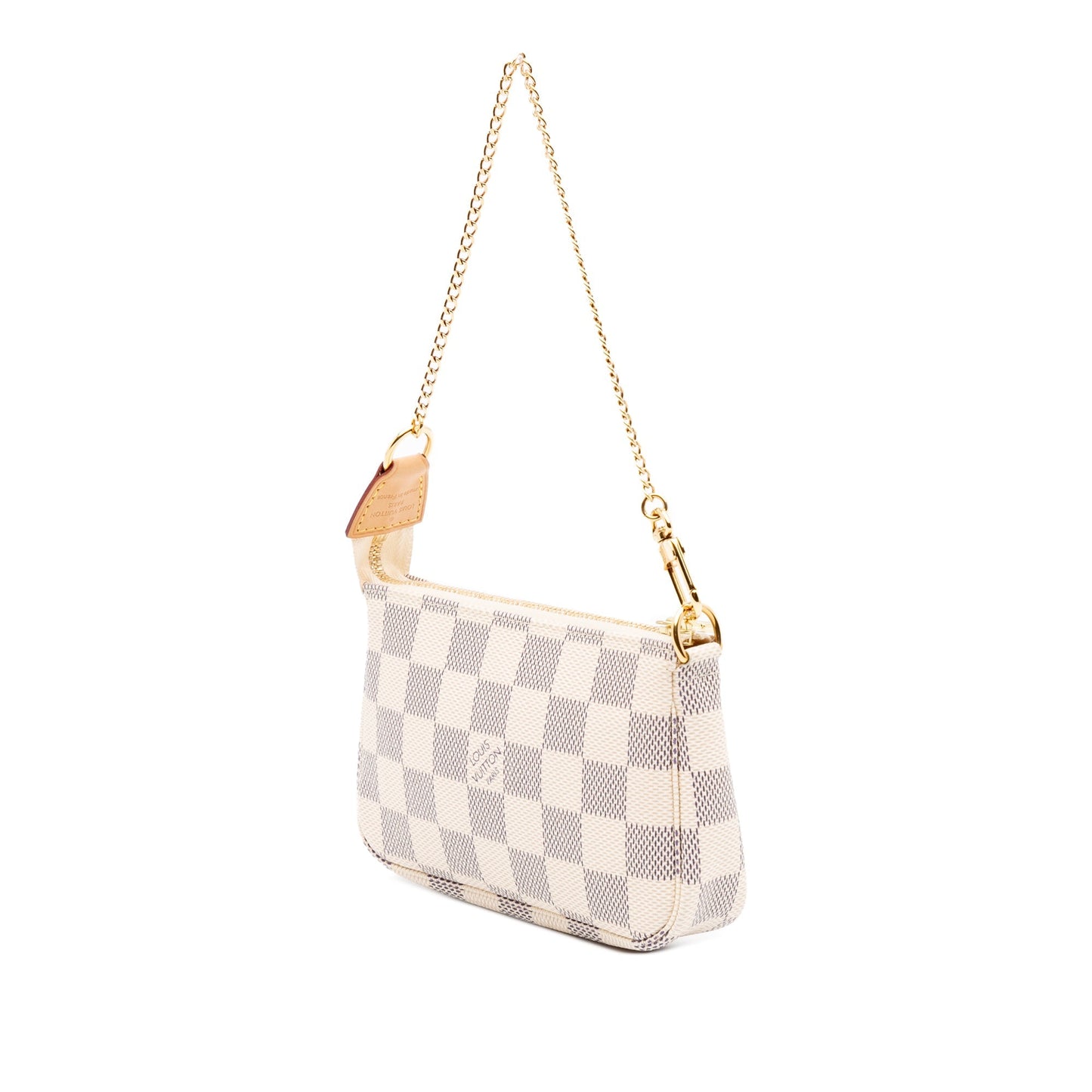 White Louis Vuitton Damier Azur Mini Pochette Accessoires Handbag