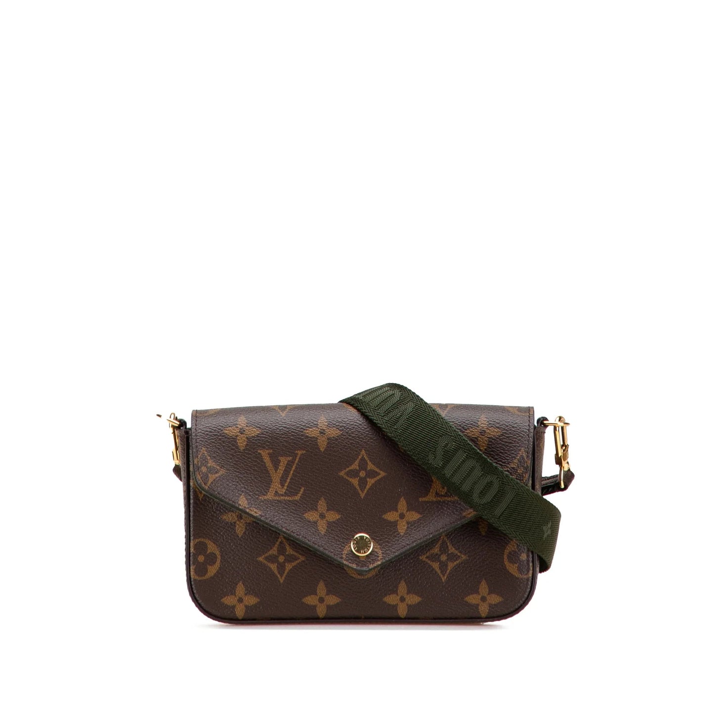 Brown Louis Vuitton Monogram Felicie Strap And Go Crossbody Bag