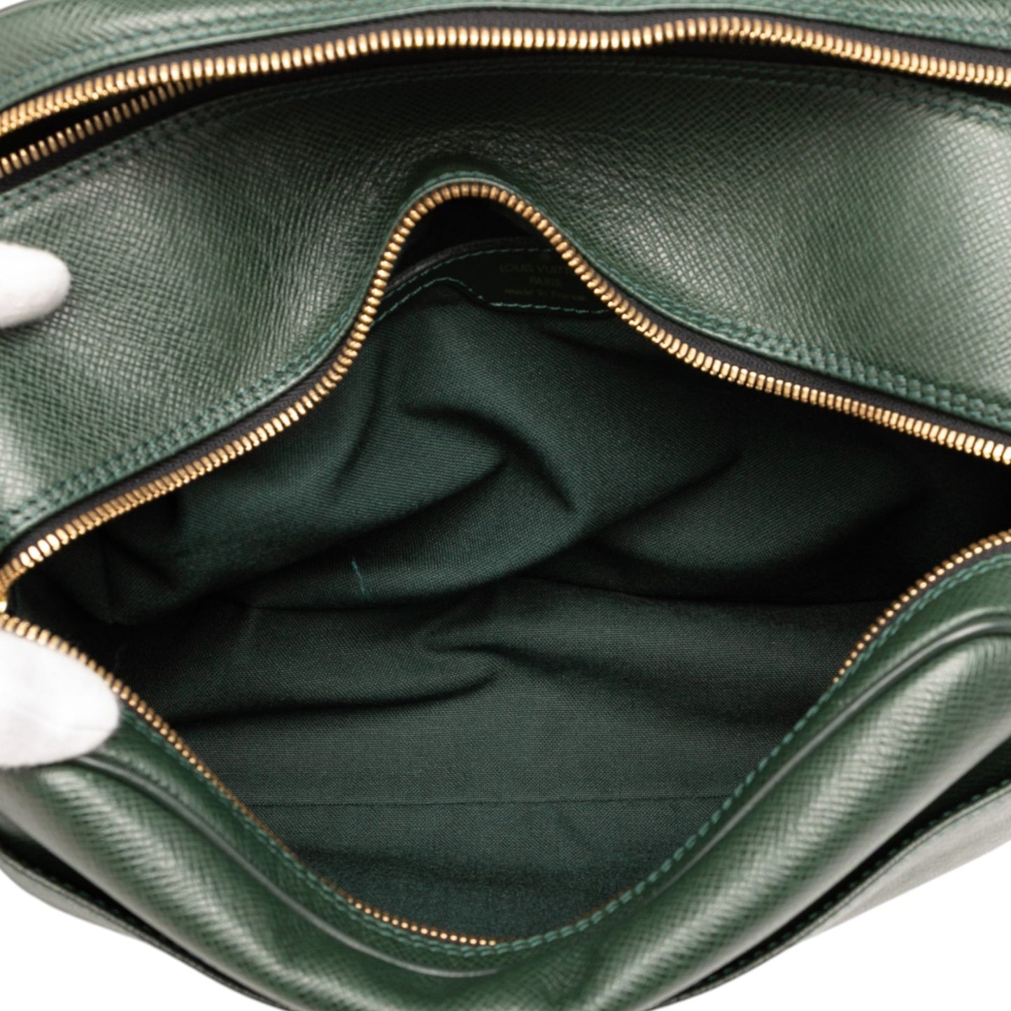 Green Louis Vuitton Taiga Reporter PM Crossbody Bag
