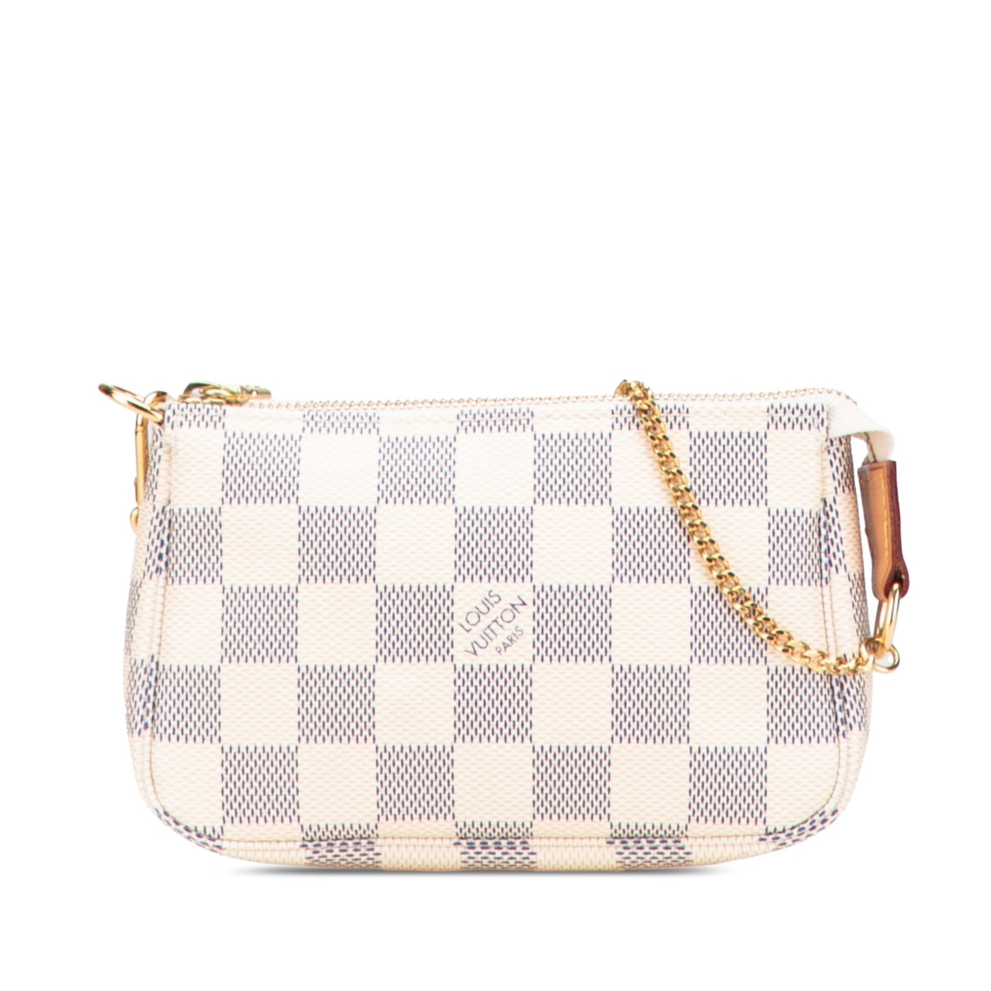 White Louis Vuitton Damier Azur Mini Pochette Accessoires Handbag