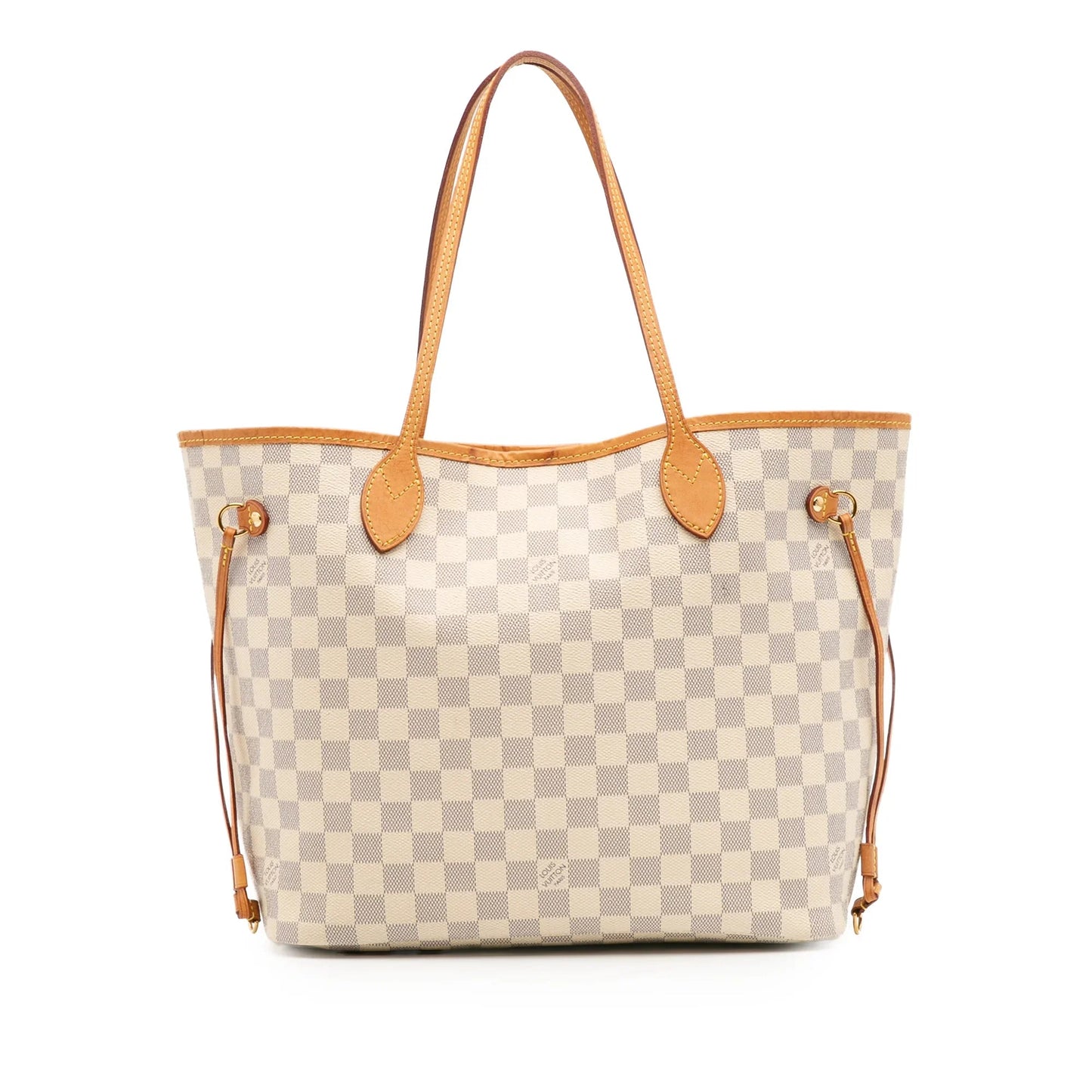 White Louis Vuitton Damier Azur Neverfull MM Tote Bag