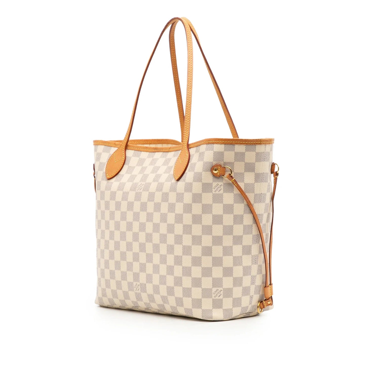 White Louis Vuitton Damier Azur Neverfull MM Tote Bag