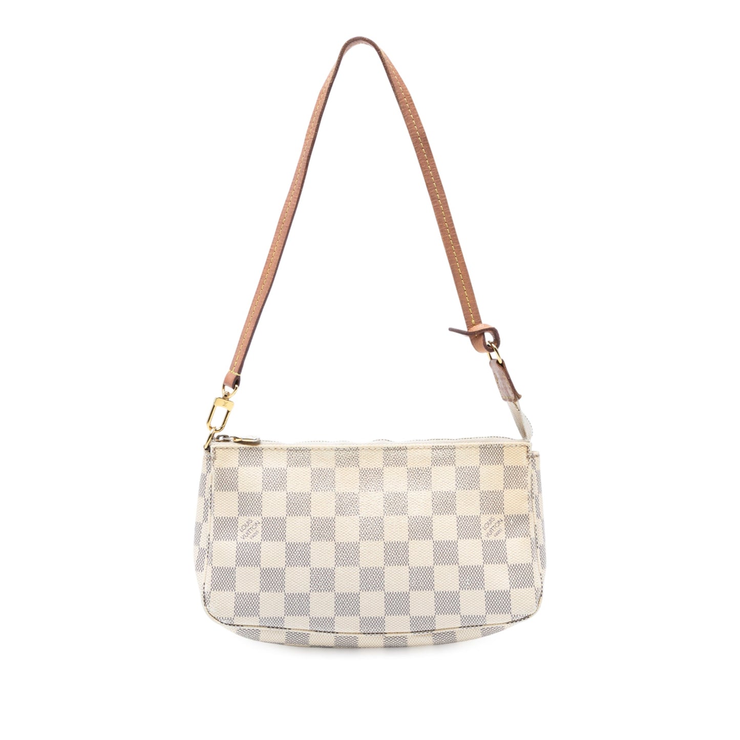 White Louis Vuitton Damier Azur Pochette Accessoires Shoulder Bag