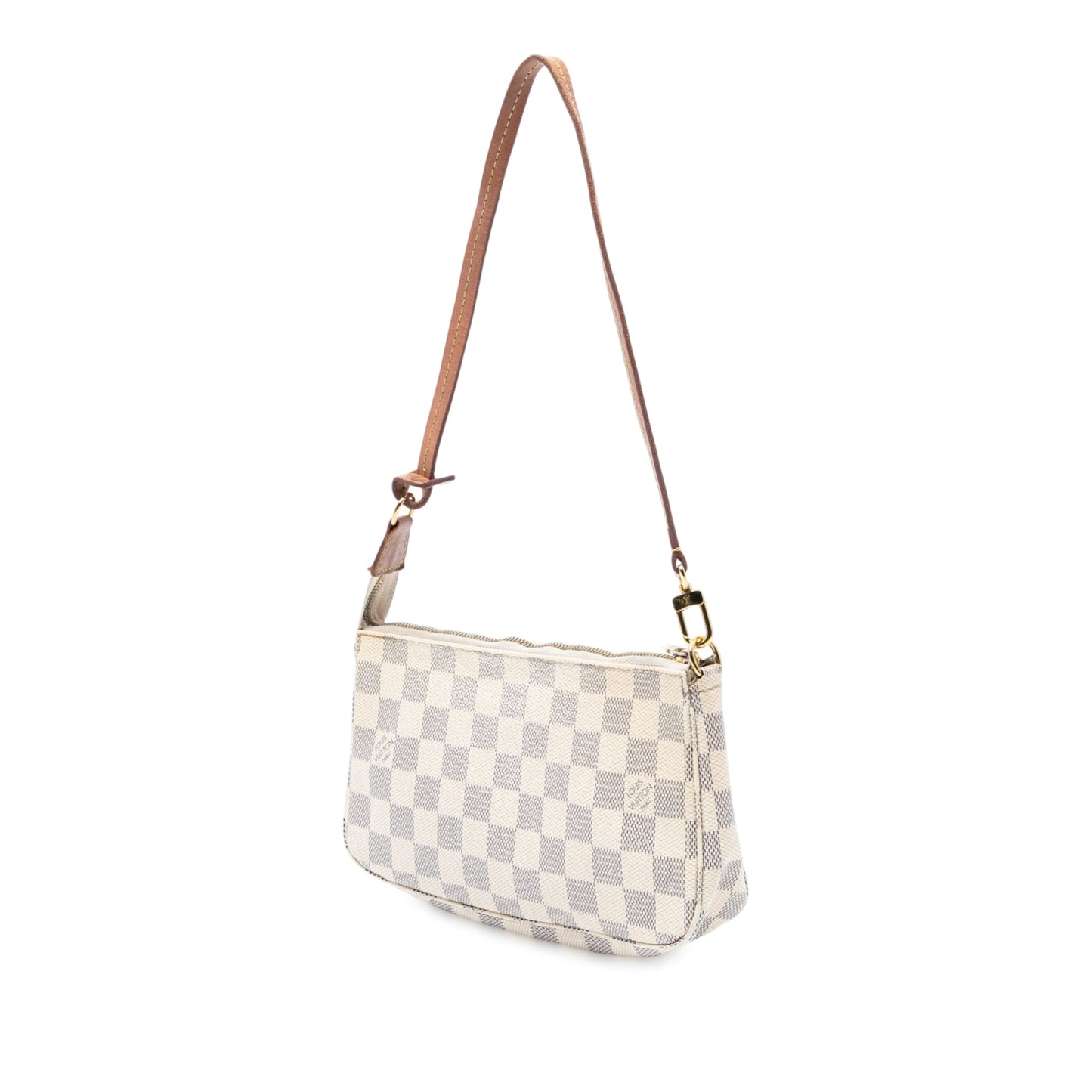 White Louis Vuitton Damier Azur Pochette Accessoires Shoulder Bag