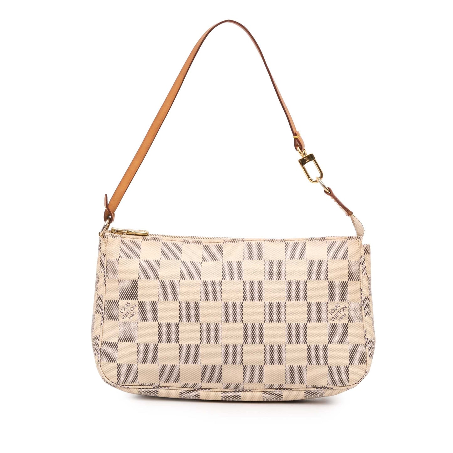 White Louis Vuitton Damier Azur Pochette Accessoires Shoulder Bag