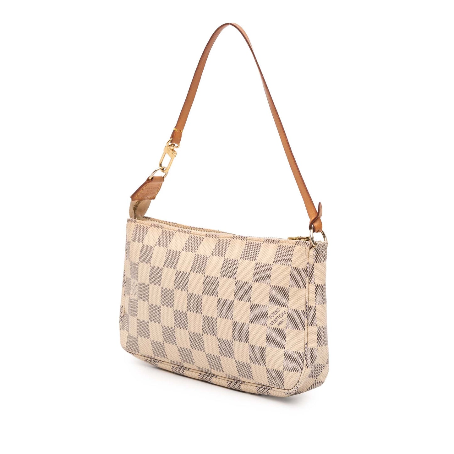White Louis Vuitton Damier Azur Pochette Accessoires Shoulder Bag