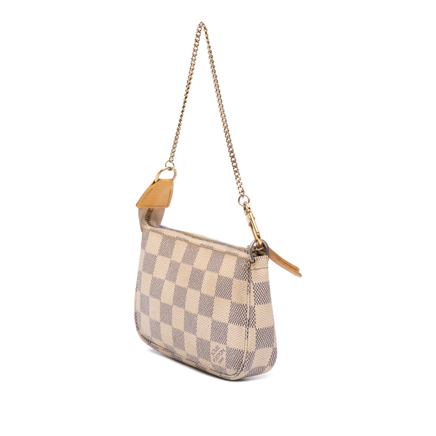 White Louis Vuitton Damier Azur Illustre Mini Pochette Accessoires Handbag