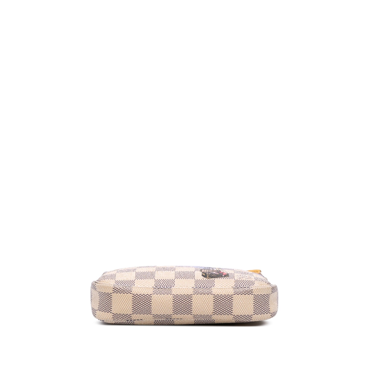 White Louis Vuitton Damier Azur Illustre Mini Pochette Accessoires Handbag