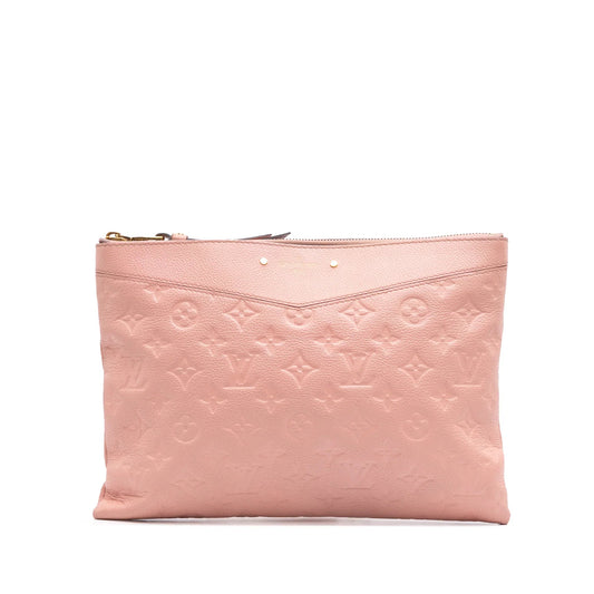 Pink Louis Vuitton Monogram Empreinte Daily Pouch Clutch Bag