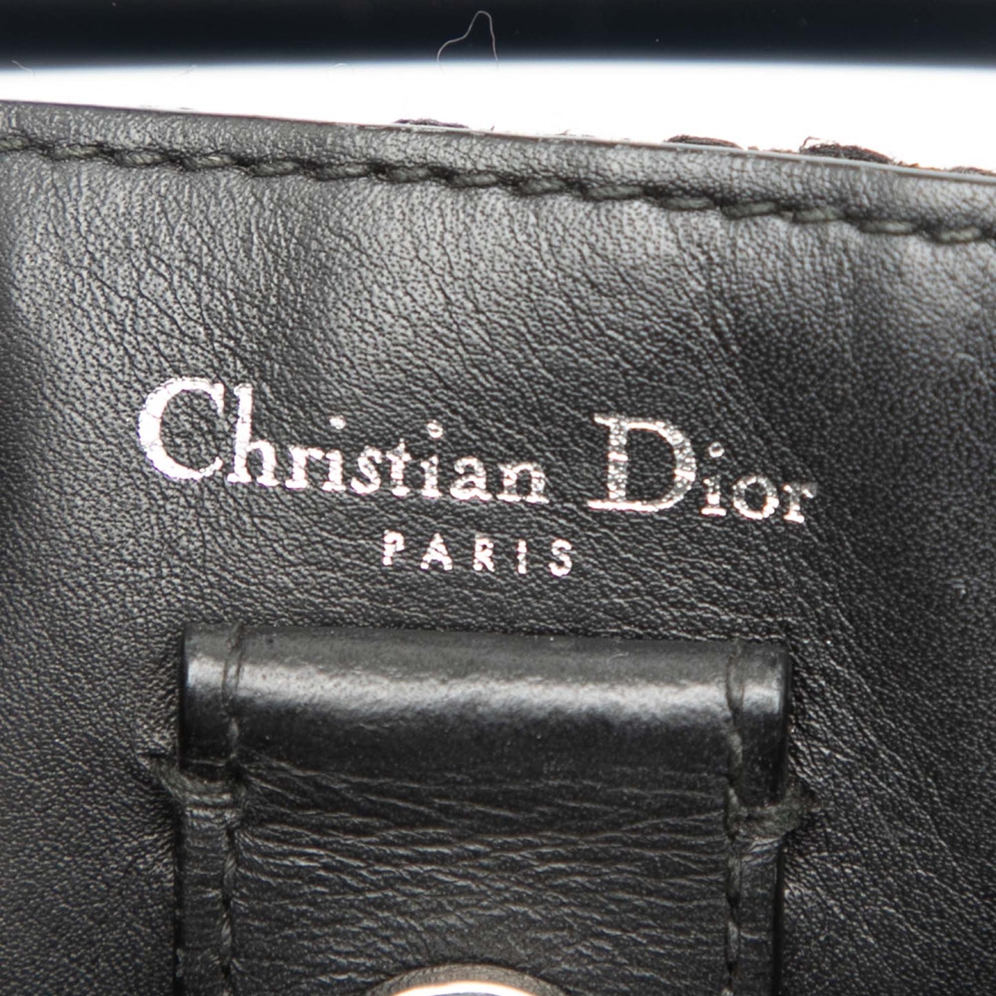 Blue Dior Small Tweed Patch Diorissimo Tote Satchel
